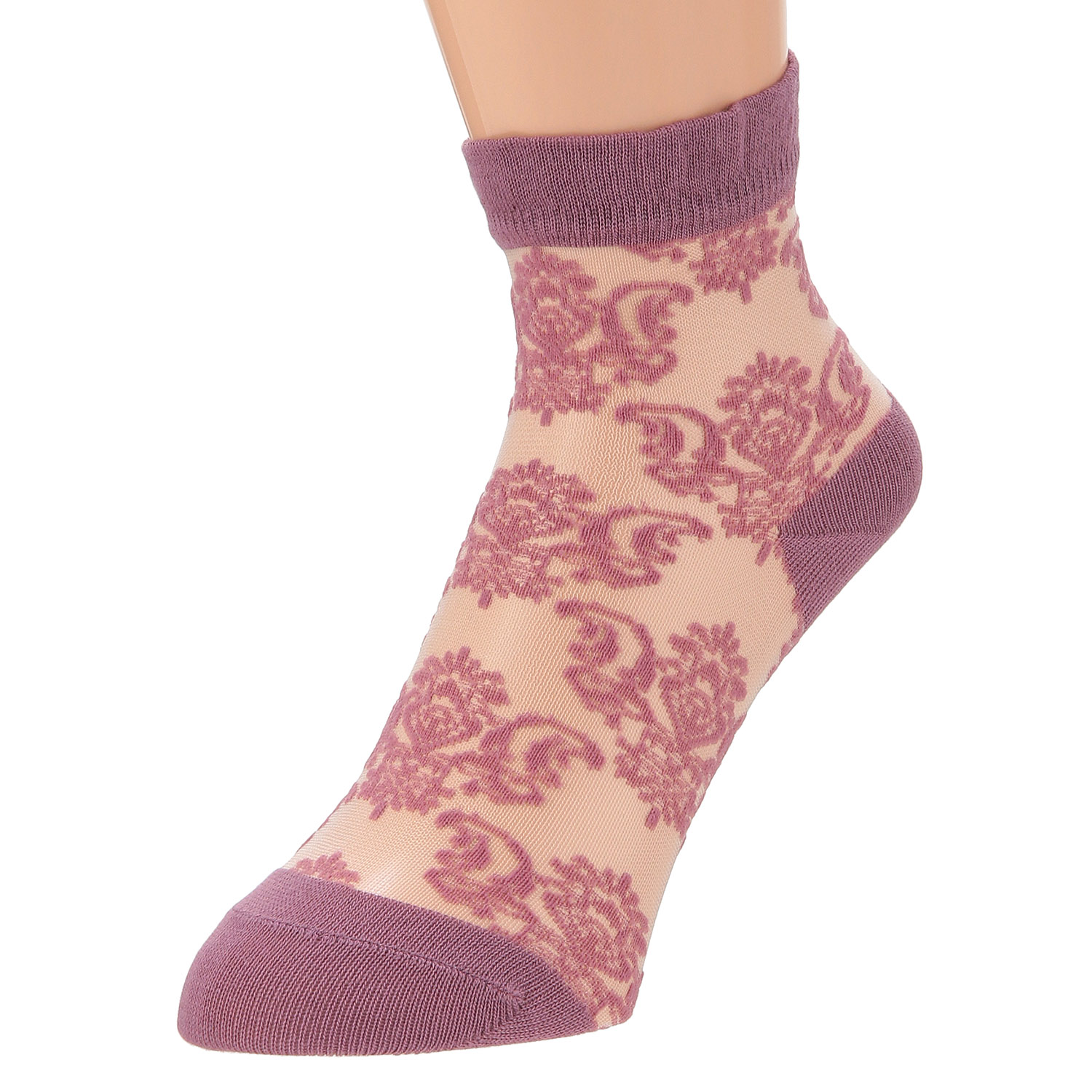 25SS新作 シースルーソックス ダマスク柄【在庫限り】 - 画像5