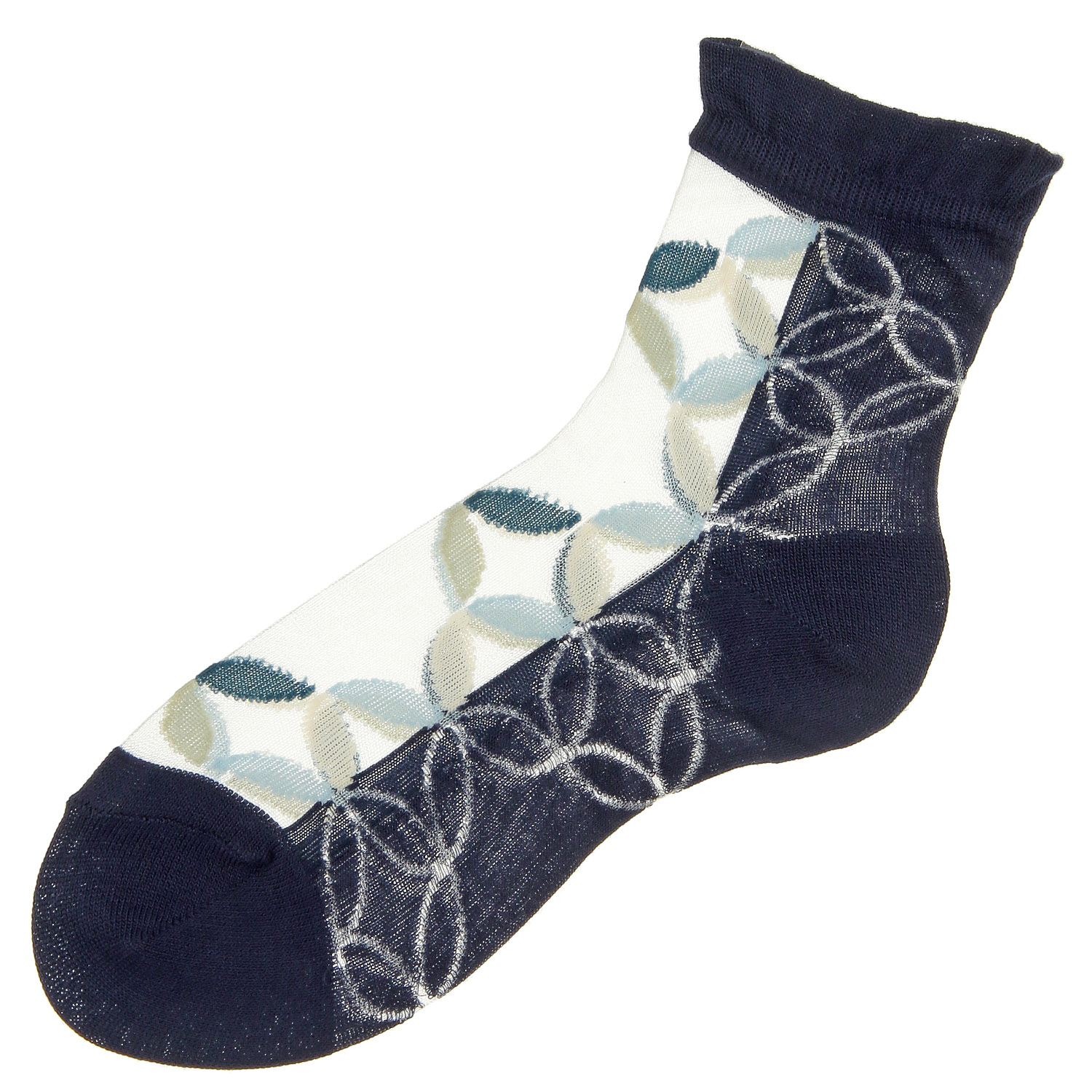 【モカブラウンのみ】25SS新シリーズ シースルーソックス 和モダン 七宝柄【在庫限り】 - 画像12