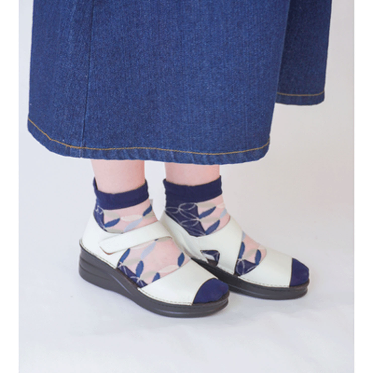 【モカブラウンのみ】25SS新シリーズ シースルーソックス 和モダン 七宝柄【在庫限り】 - 画像16