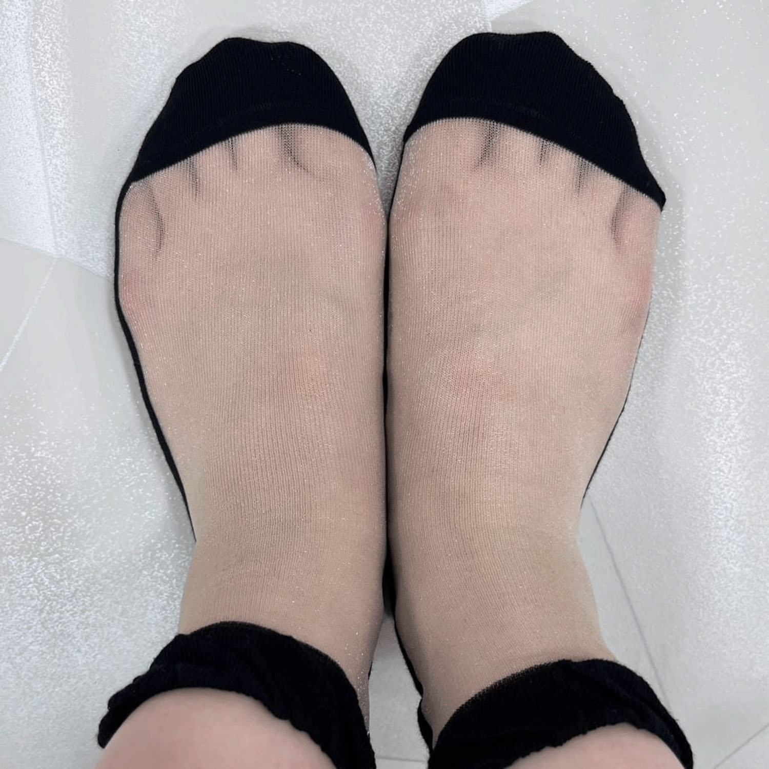 やわらかナイロン シースルーソックス  バイカラー【在庫限り】 - 画像3