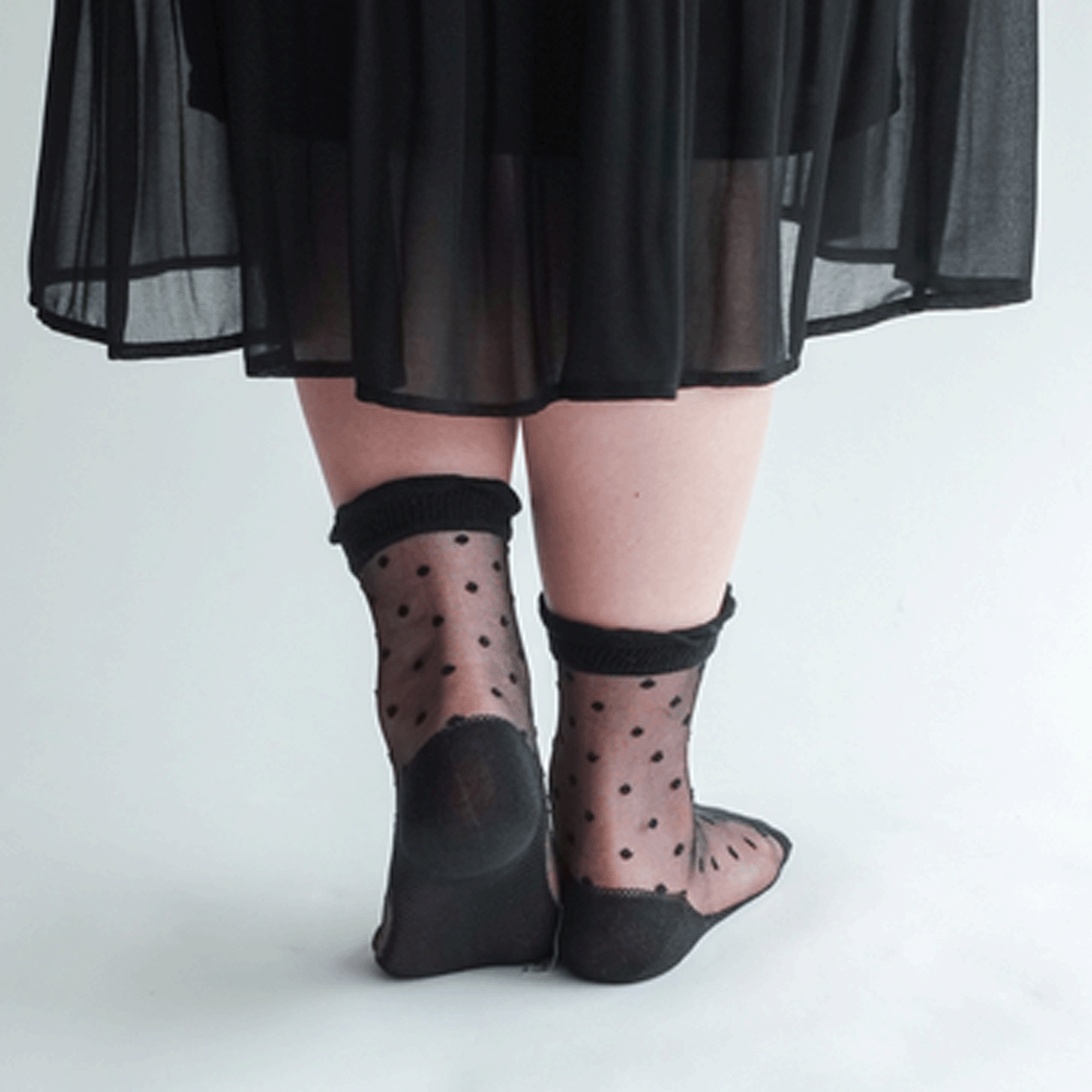 大人気★《大寸》シースルーソックス 小ドット底付 - 画像12