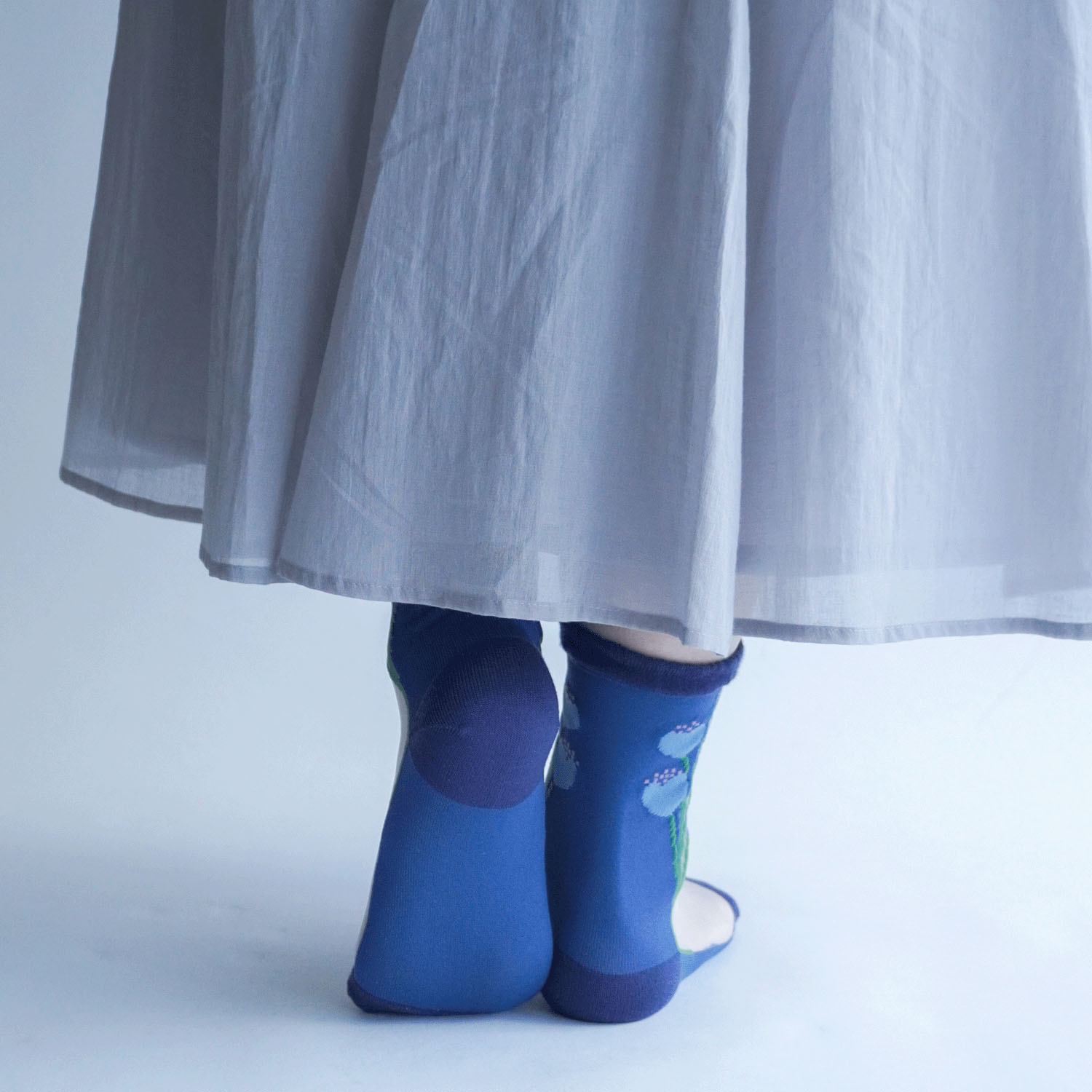 北欧調  お花柄 シースルーソックス - 画像20