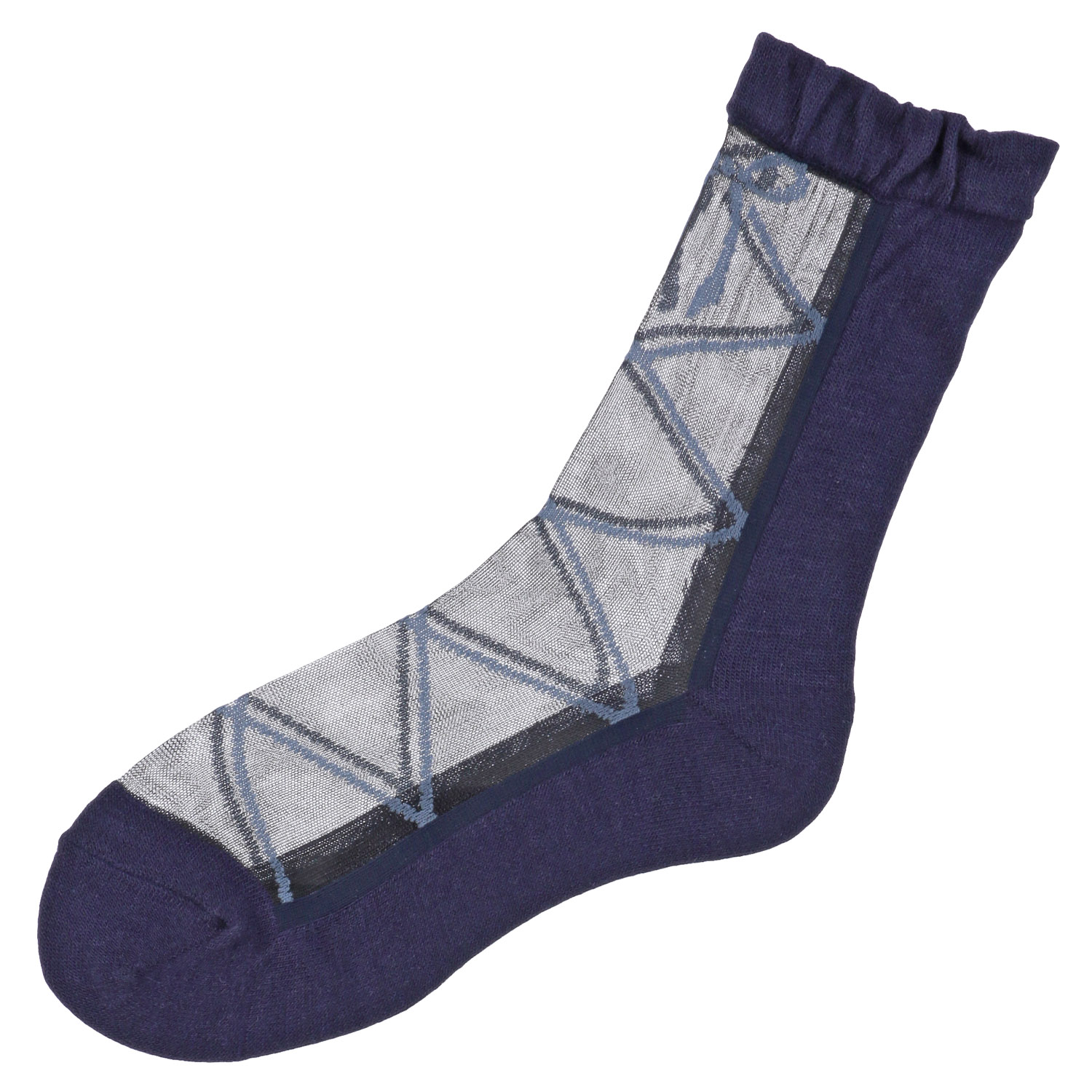 25AW新柄  シースルーソックス ハイクルー  カシミヤ混 リボン柄【在庫限り】 - 画像8