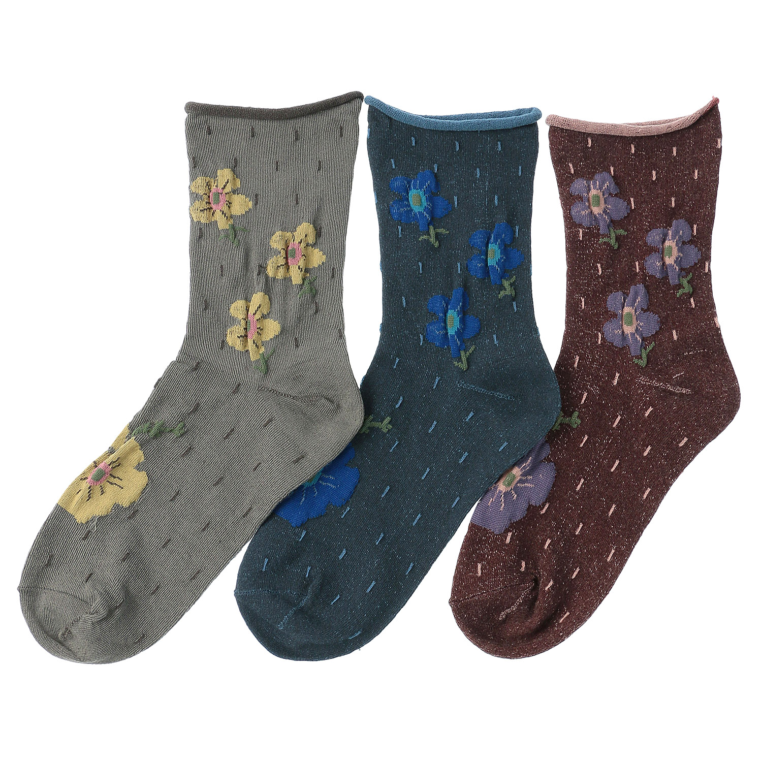 25AW 手篝ソックス  フロート花柄【在庫限り】 - 画像1