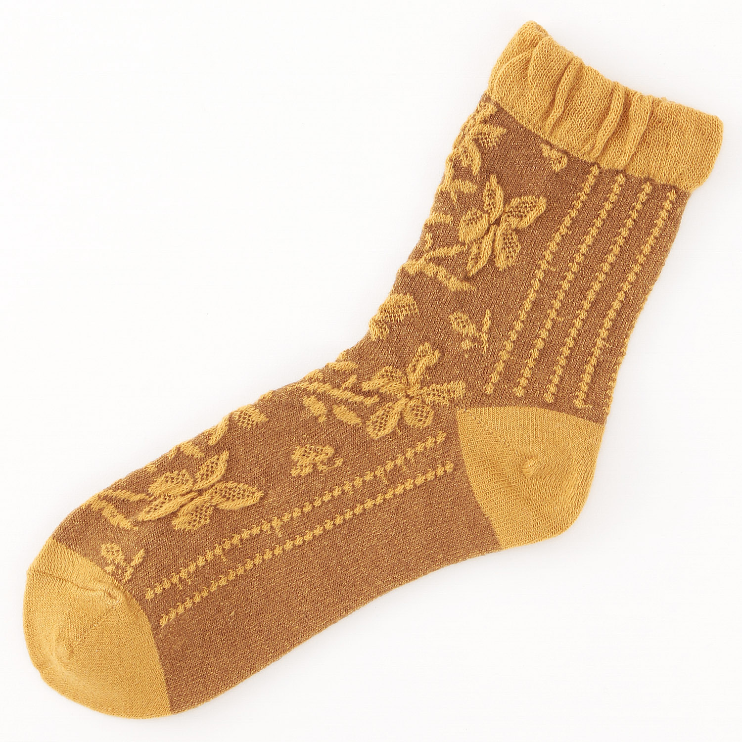 あったか婦人ソックス フロート花柄【在庫限り】 - 画像2