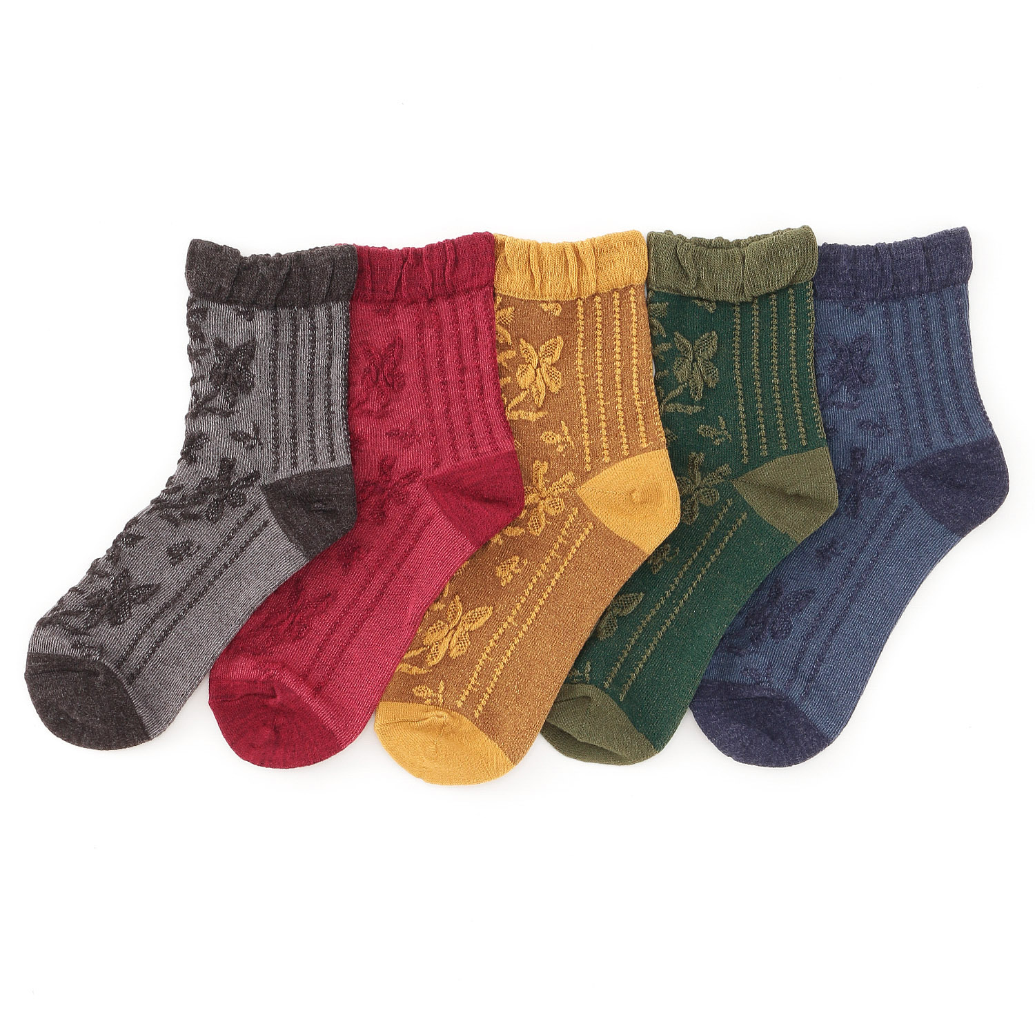 あったか婦人ソックス フロート花柄【在庫限り】