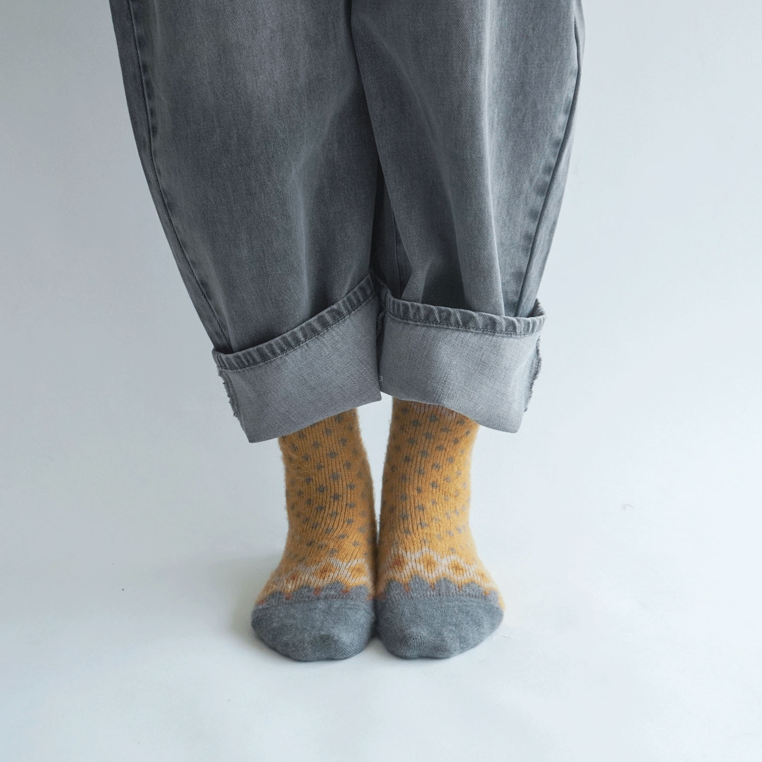 【レッドのみ】ギュレ 表起毛 ノルディック柄 靴下 日本製【在庫限り】 - 画像18