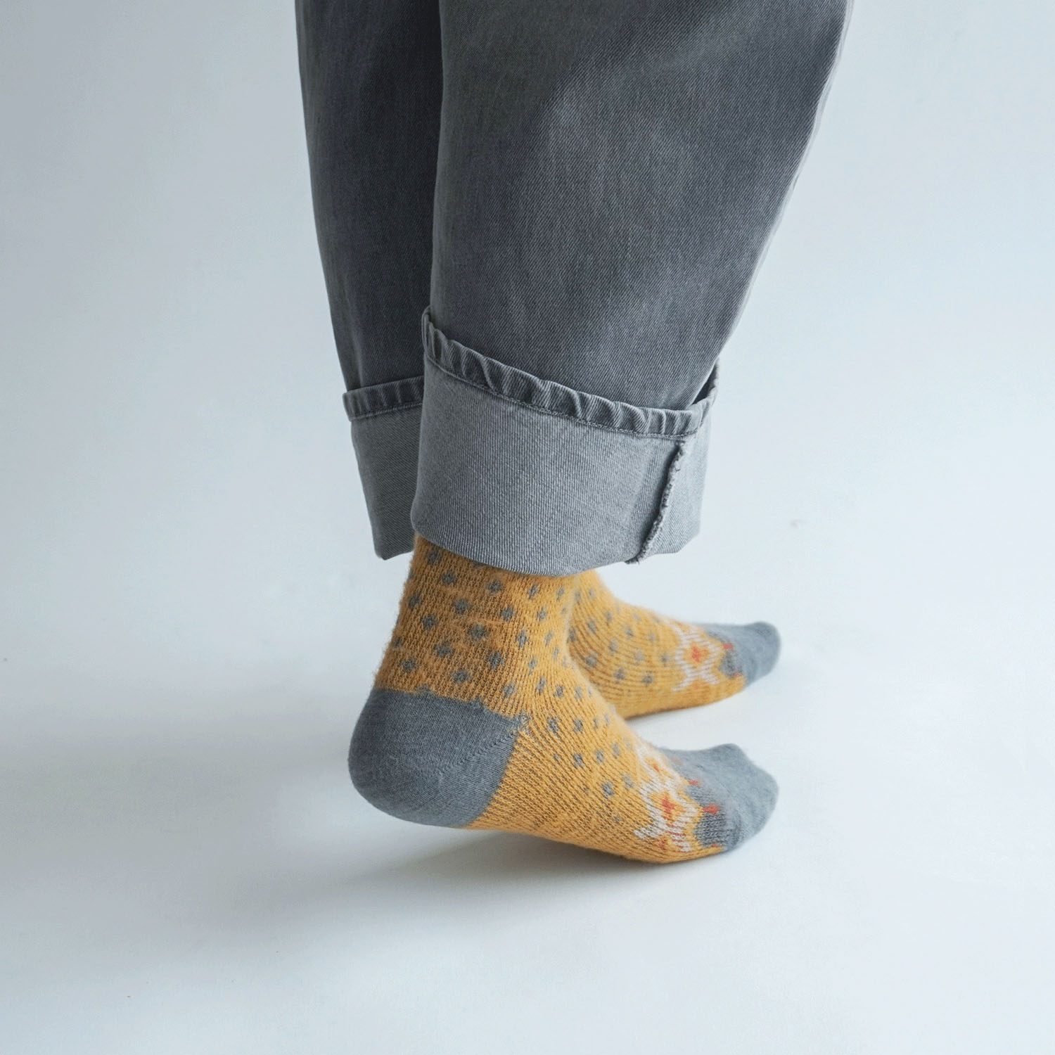 【レッドのみ】ギュレ 表起毛 ノルディック柄 靴下 日本製【在庫限り】 - 画像19