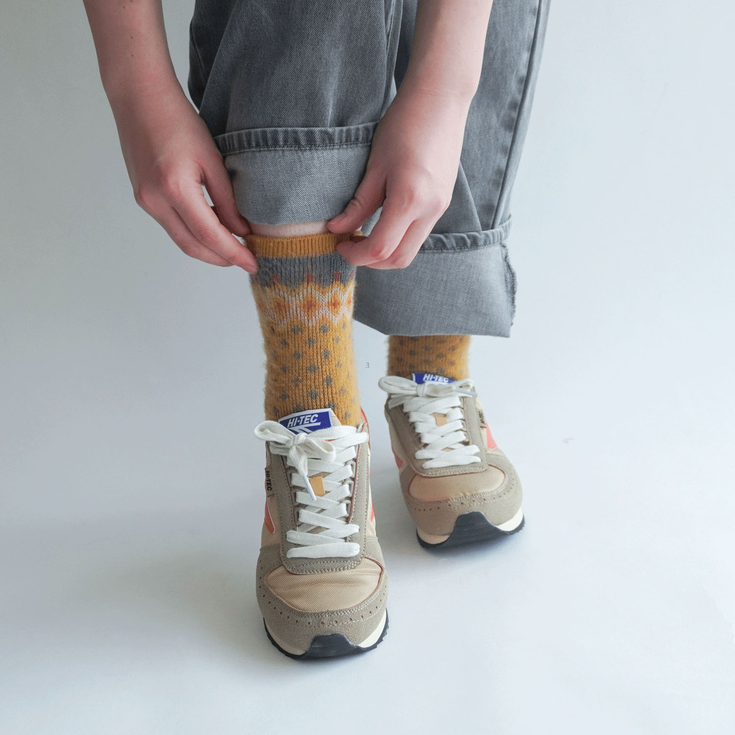 【レッドのみ】ギュレ 表起毛 ノルディック柄 靴下 日本製【在庫限り】 - 画像20