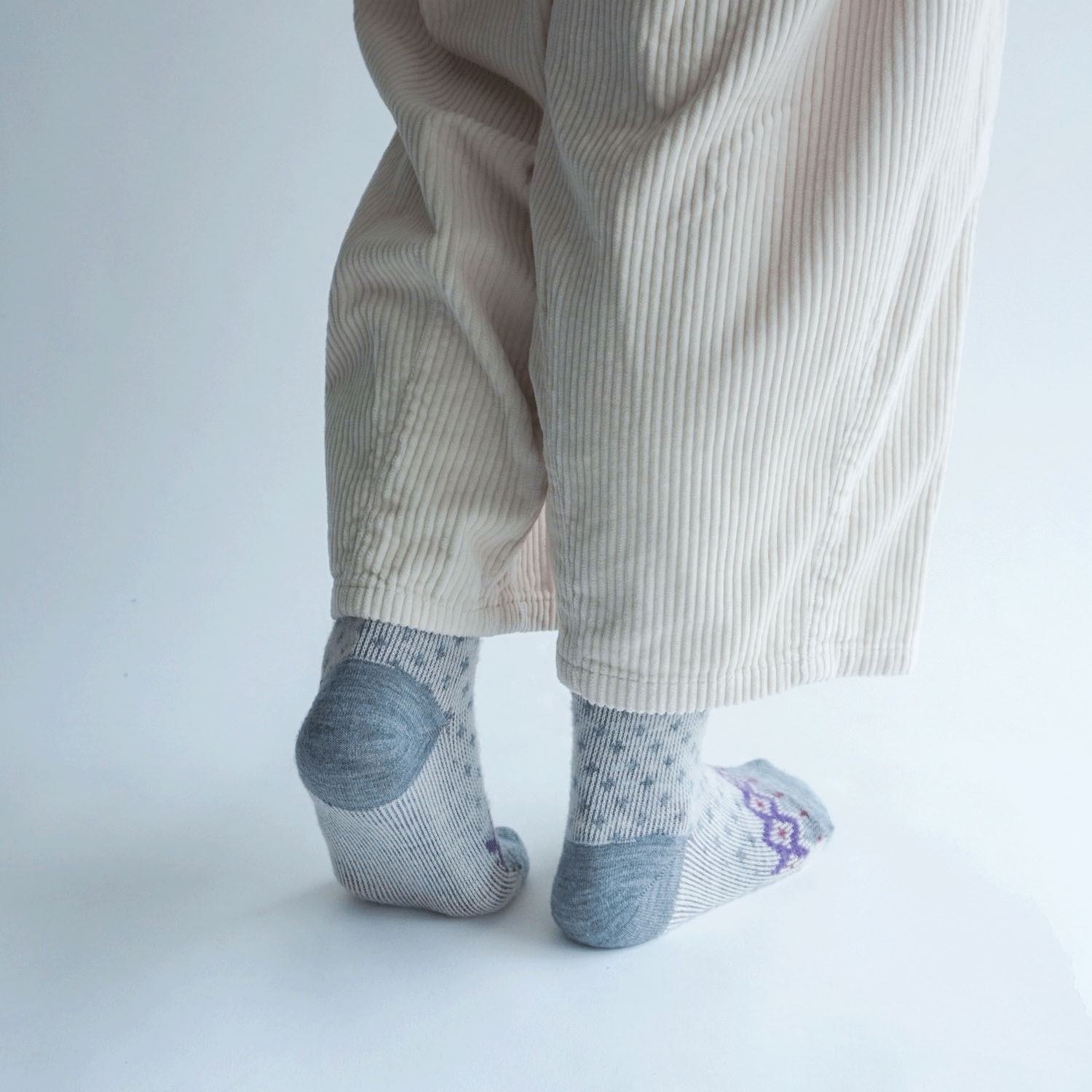 【レッドのみ】ギュレ 表起毛 ノルディック柄 靴下 日本製【在庫限り】 - 画像9