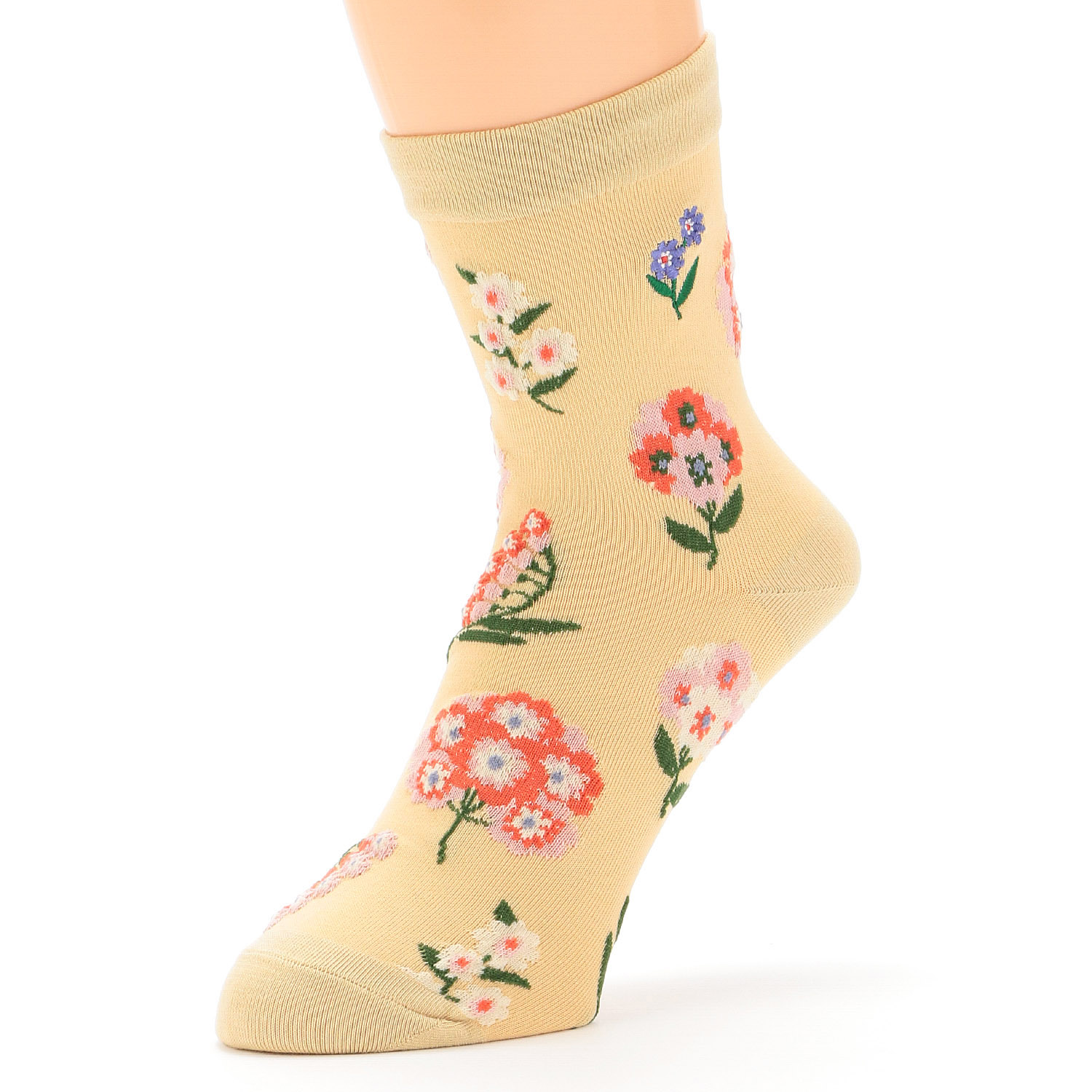 Natural Collection  クルー丈  フラワー柄  靴下 - 画像2