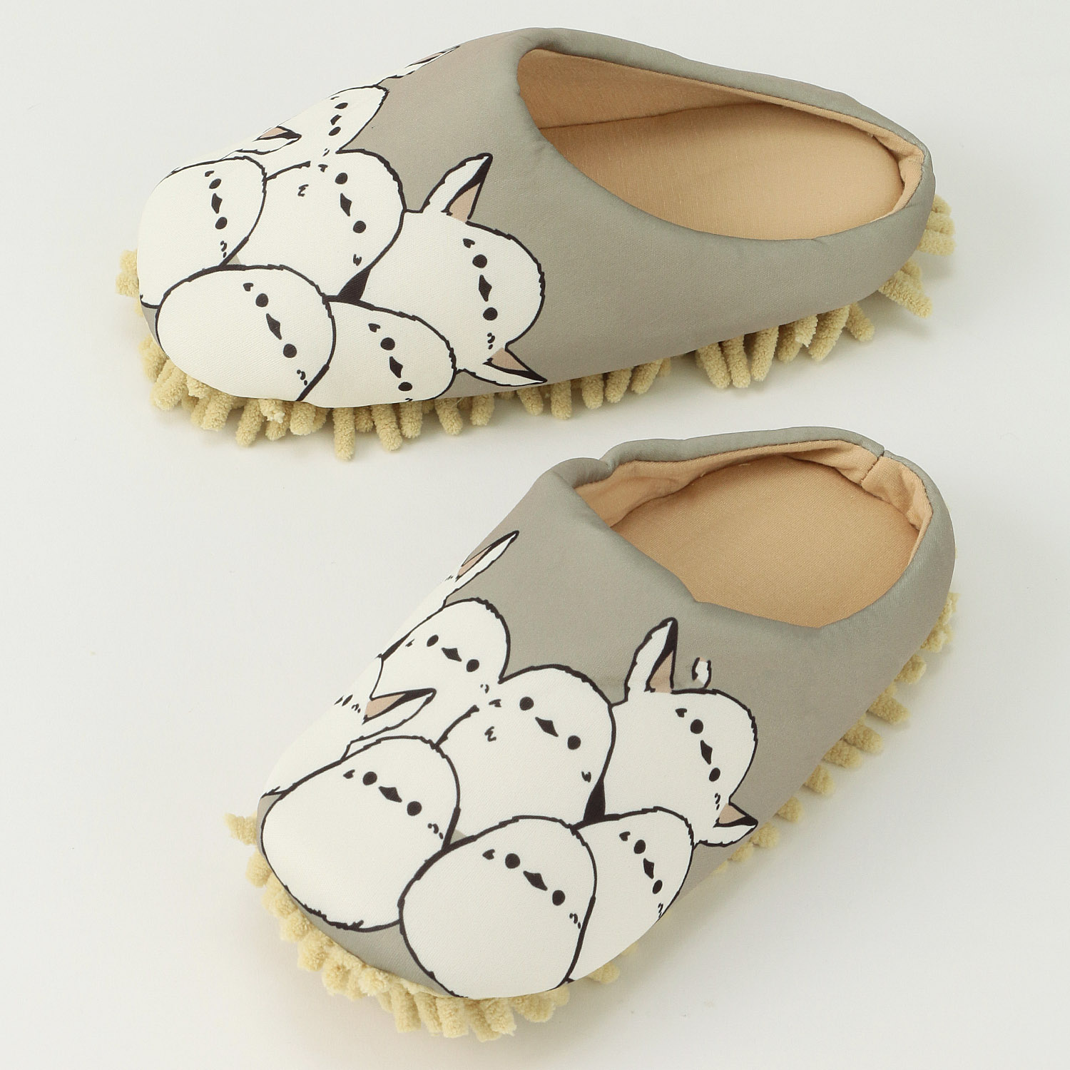 モップ付きルームシューズ シマエナガいっぱい - 画像4