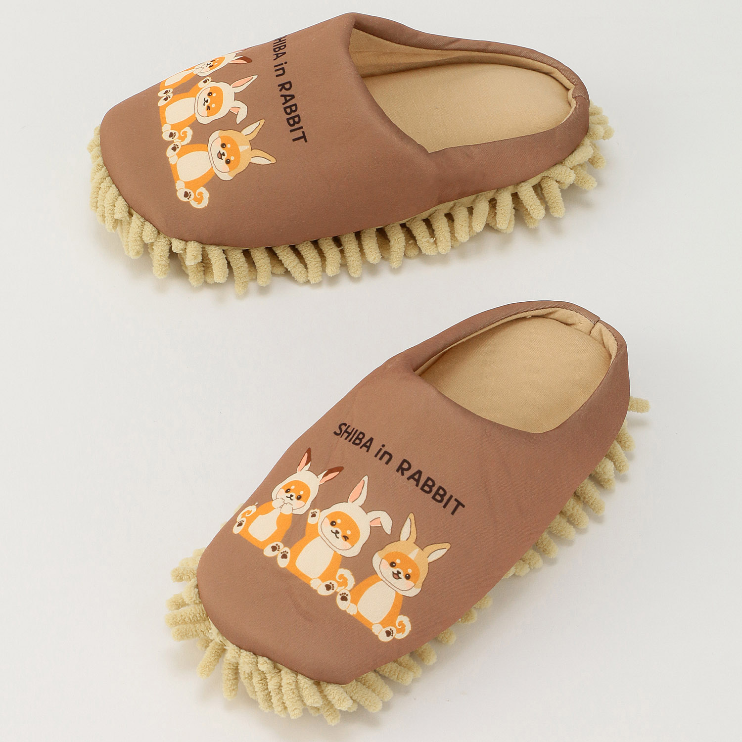 モップ付きルームシューズ シバうさぎ - 画像3