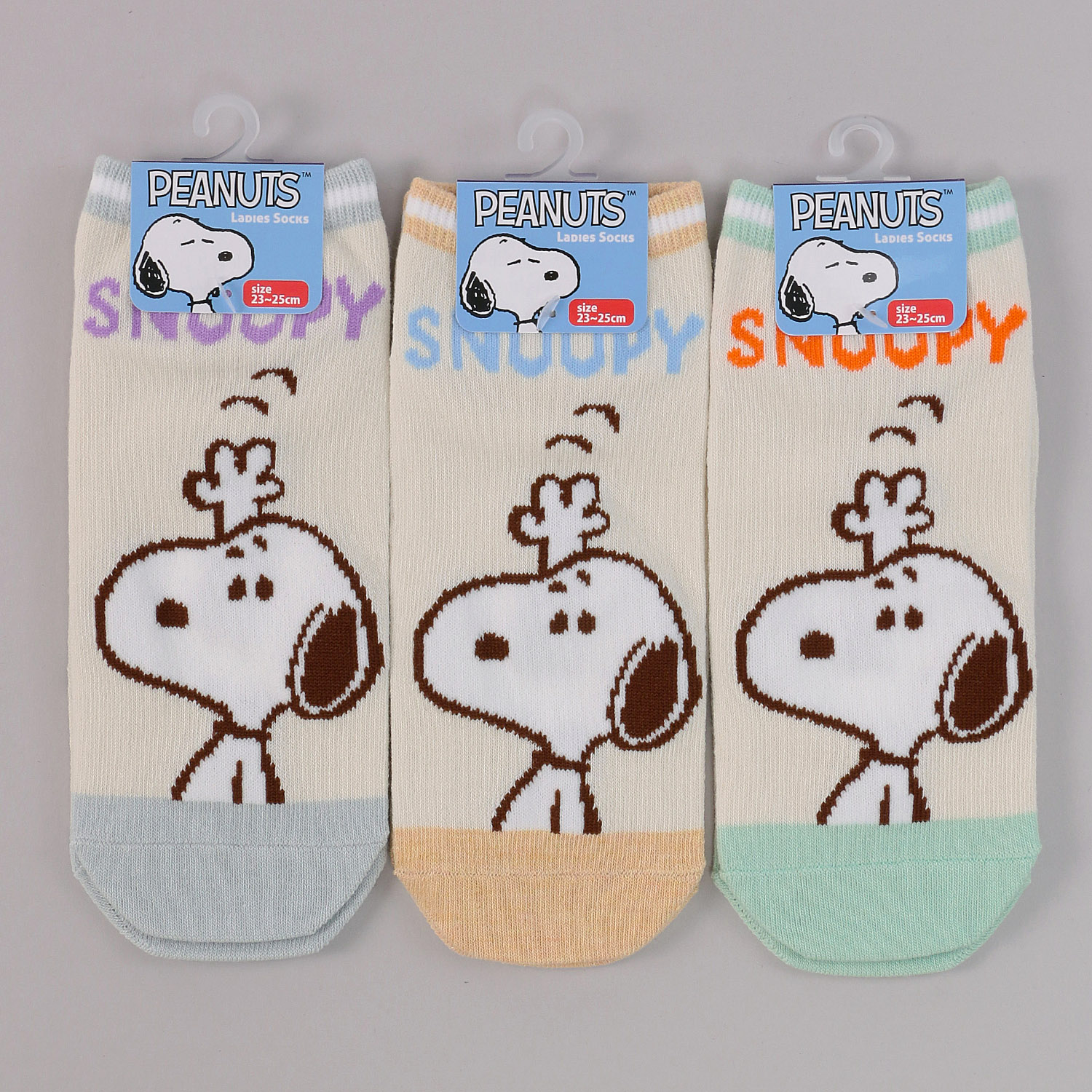 スニーカー丈  スヌーピー  フロント柄  靴下