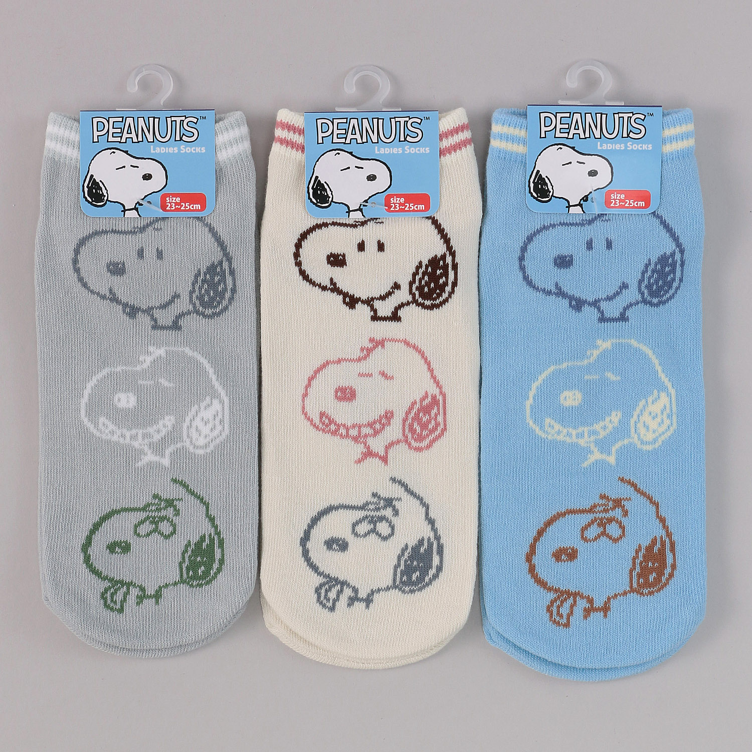 スニーカー丈  スヌーピー  フロント柄  靴下 - 画像1