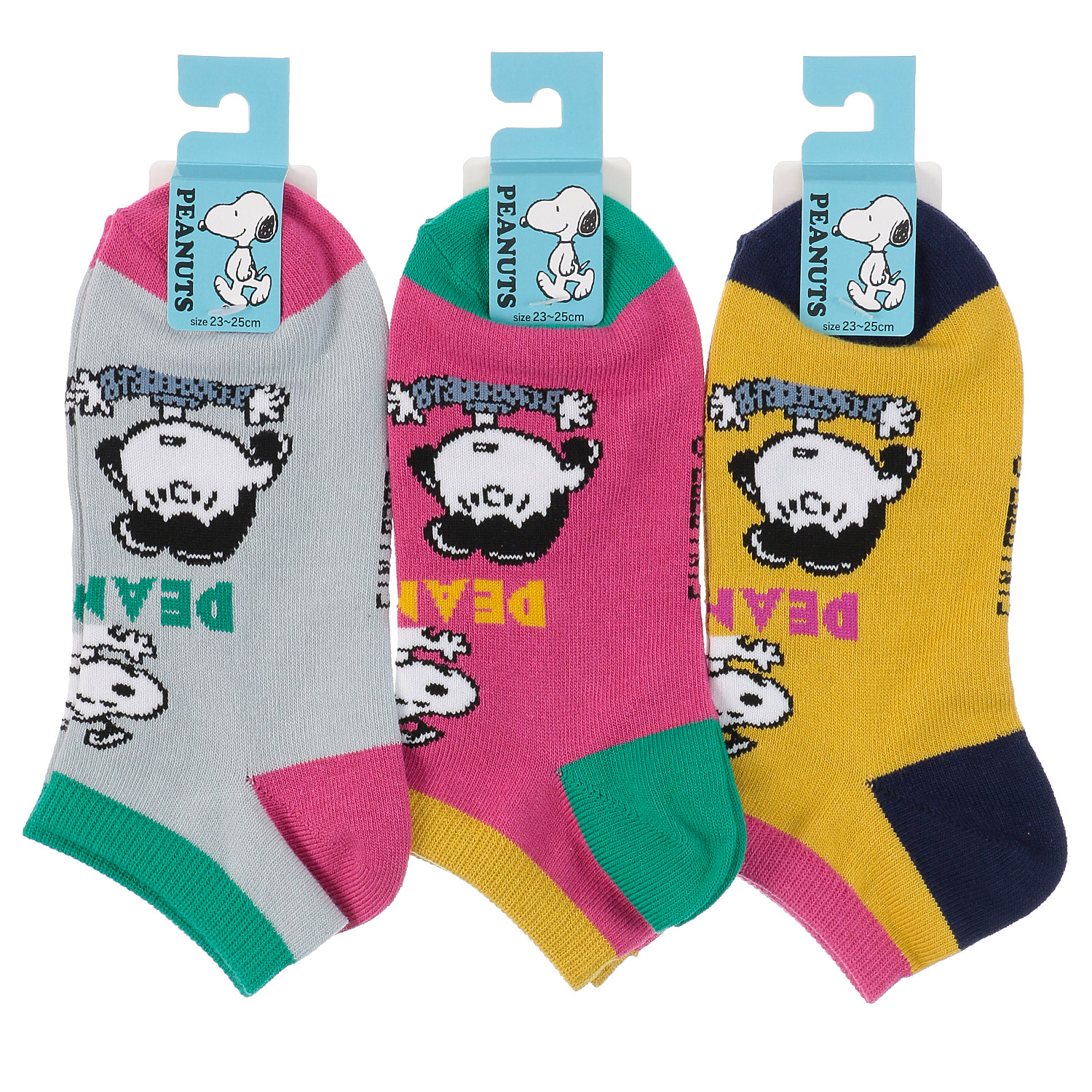 スニーカー丈  スヌーピー  総柄 靴下 - 画像1