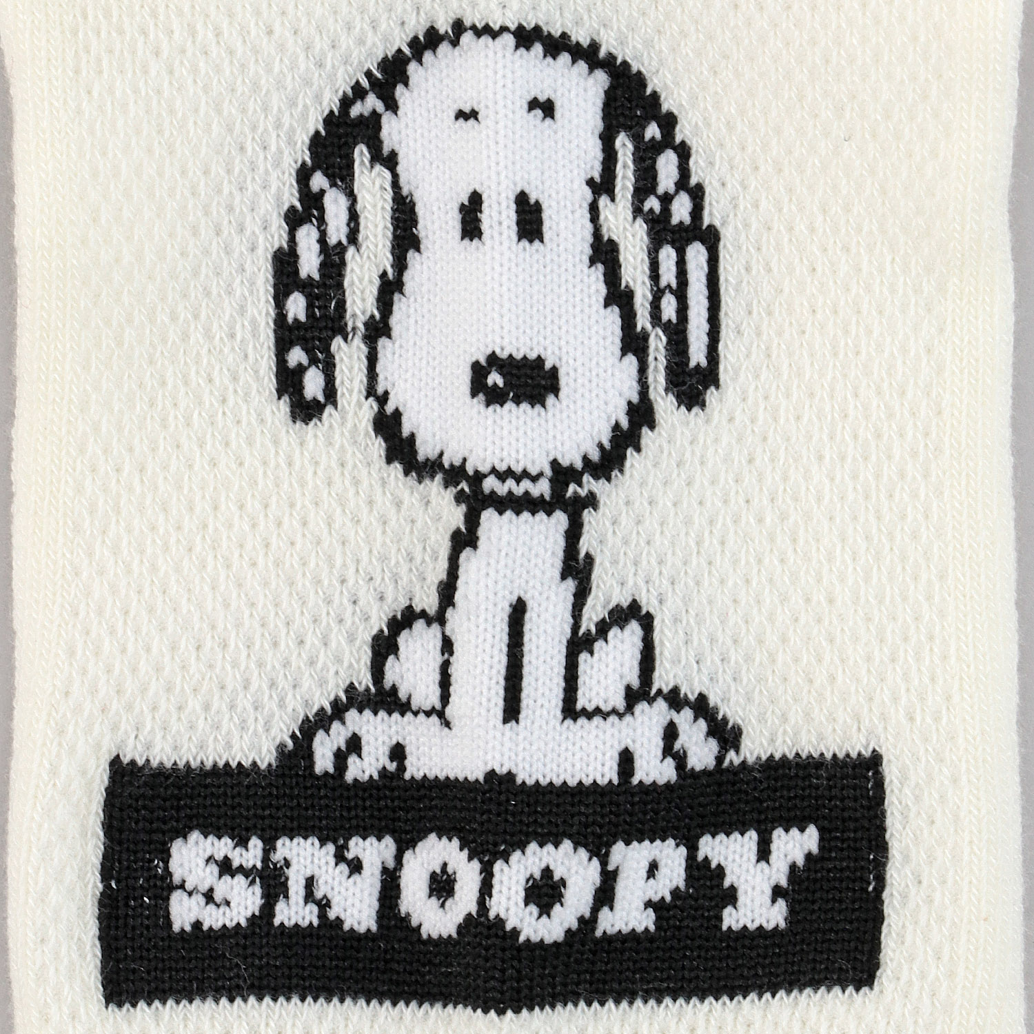 クルー丈  スヌーピー ボーダー柄 靴下 - 画像2