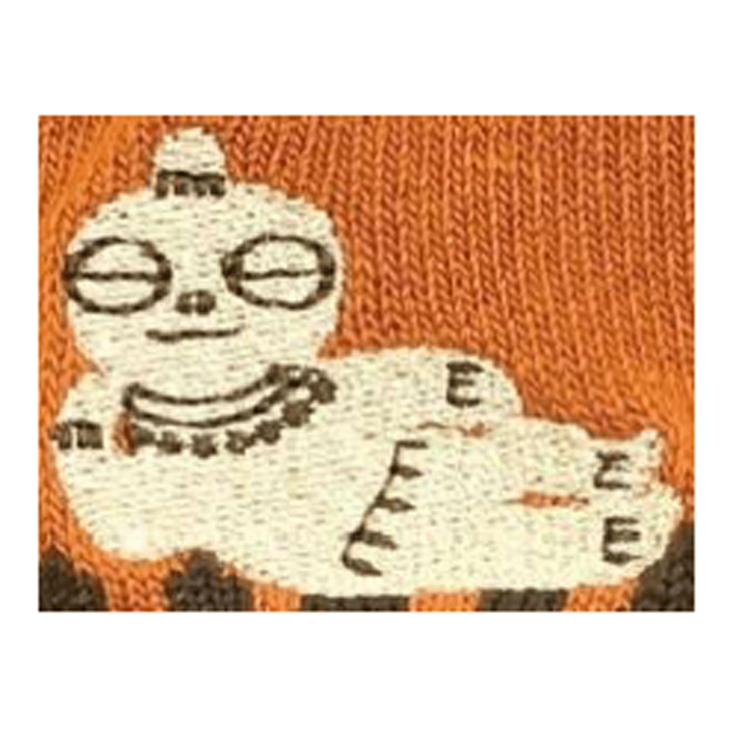 STREAM   Funny Friends くつろぐ土偶 刺しゅう クルー丈 靴下 - 画像2