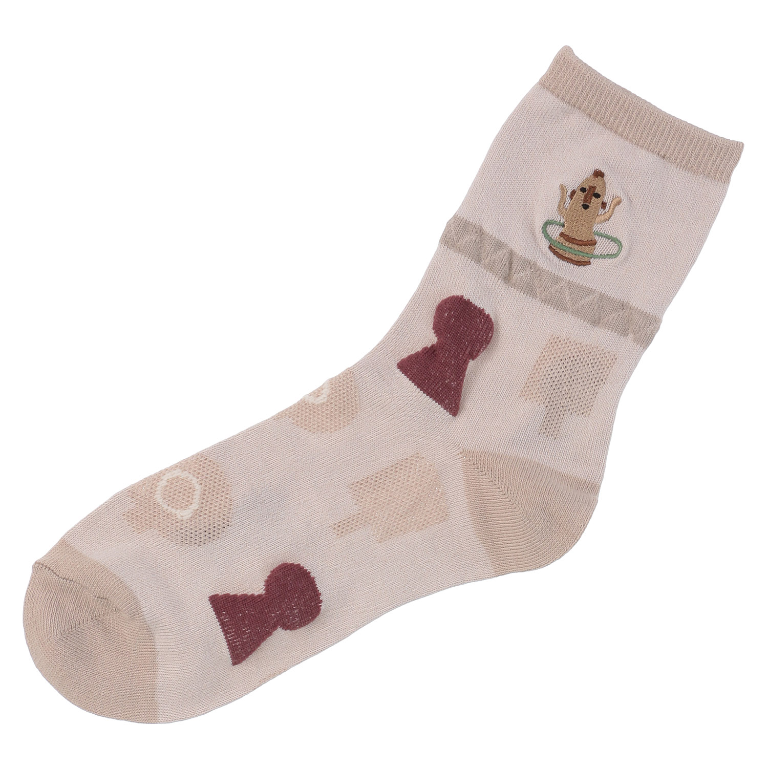 STREAM   Funny Friends フラフープハニワ  刺しゅう クルー丈 靴下 - 画像5