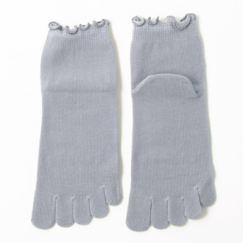 綿素材 5本指口ゴムメローソックス - 画像5