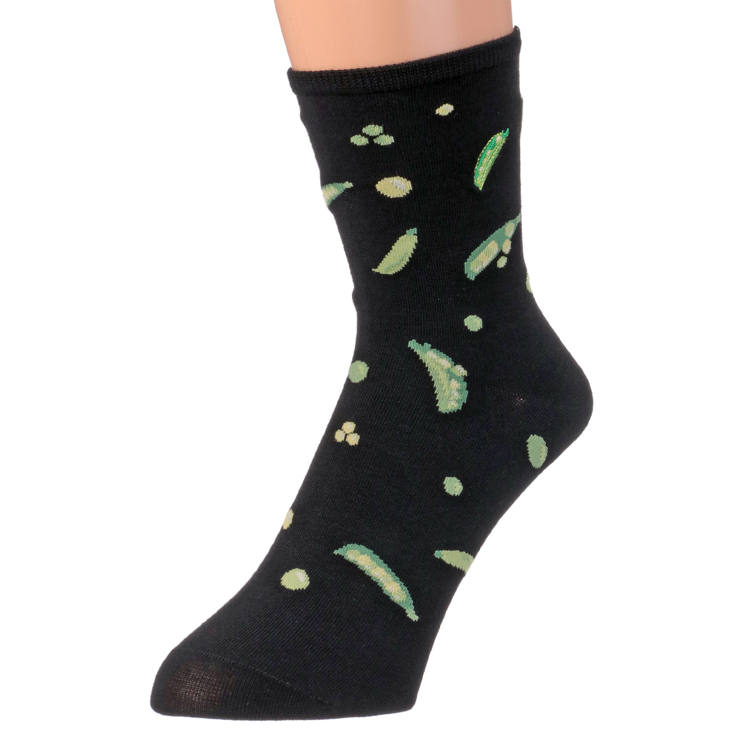 STREAM  スナップエンドウ 部分刺しゅう  クルー丈 靴下 - 画像5