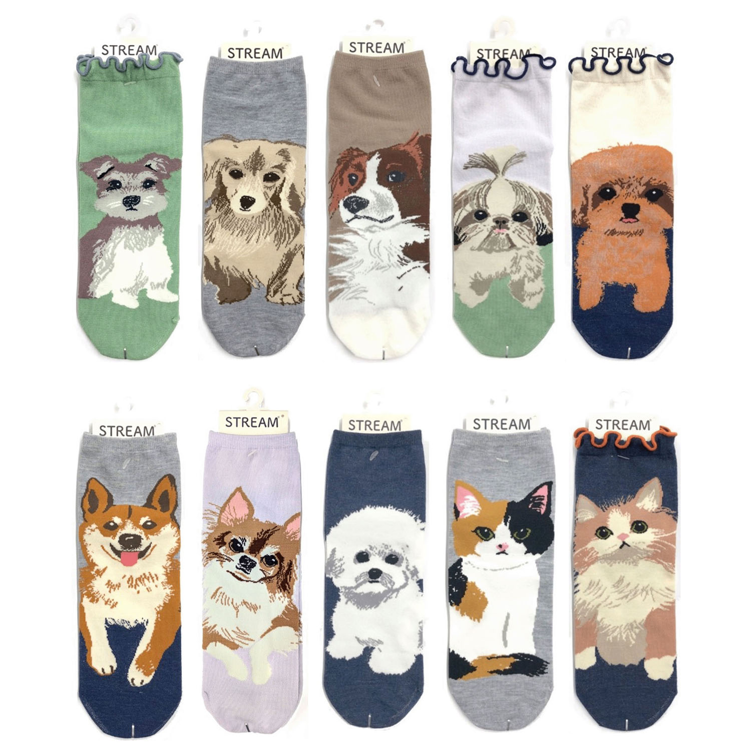 STREAM  DOG＆CAT SOCKS ロークルー