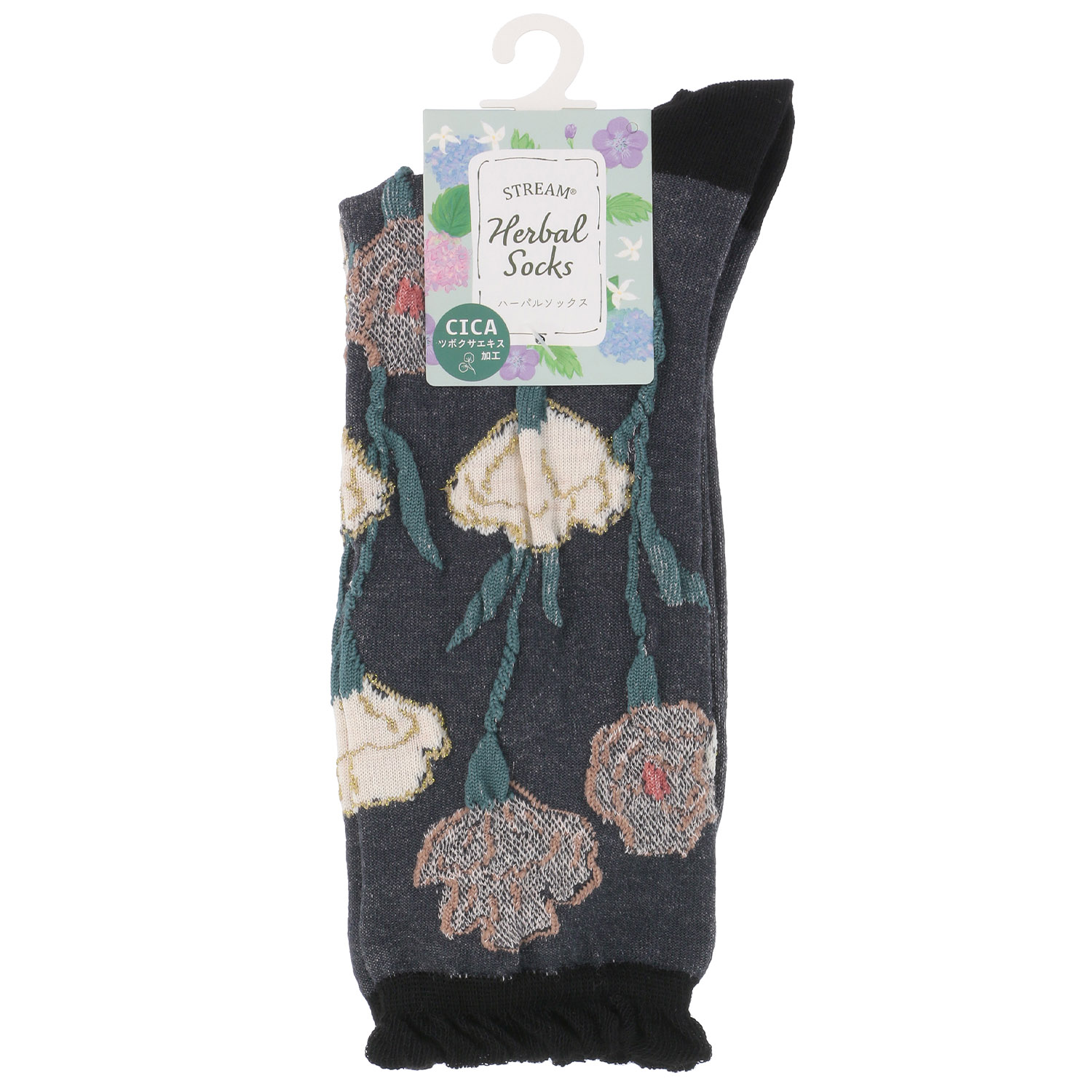 STREAM  ハーバルソックス カーネーション ハイクルー 靴下 - 画像3