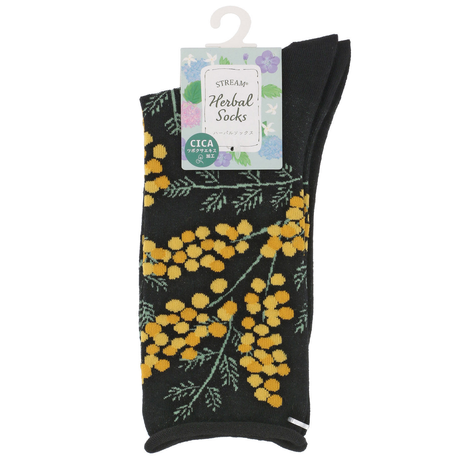 STREAM  ハーバルソックス ミモザ ハイクルー 靴下 - 画像3
