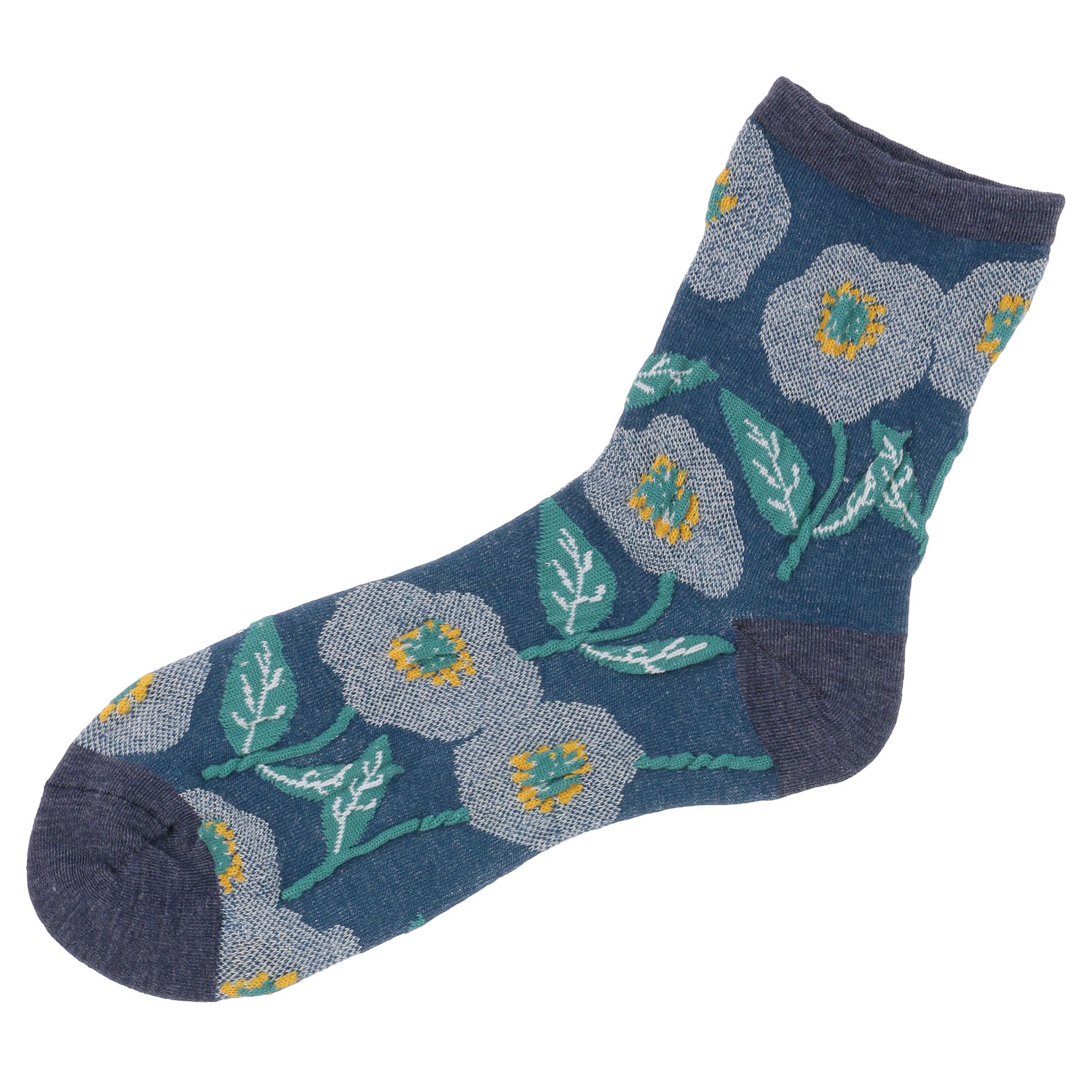 STREAM  ハーバルソックス 大きなお花 ロークルー 靴下 - 画像4