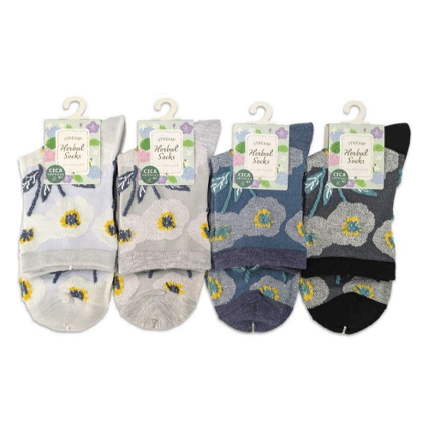 STREAM  ハーバルソックス 大きなお花 ロークルー 靴下