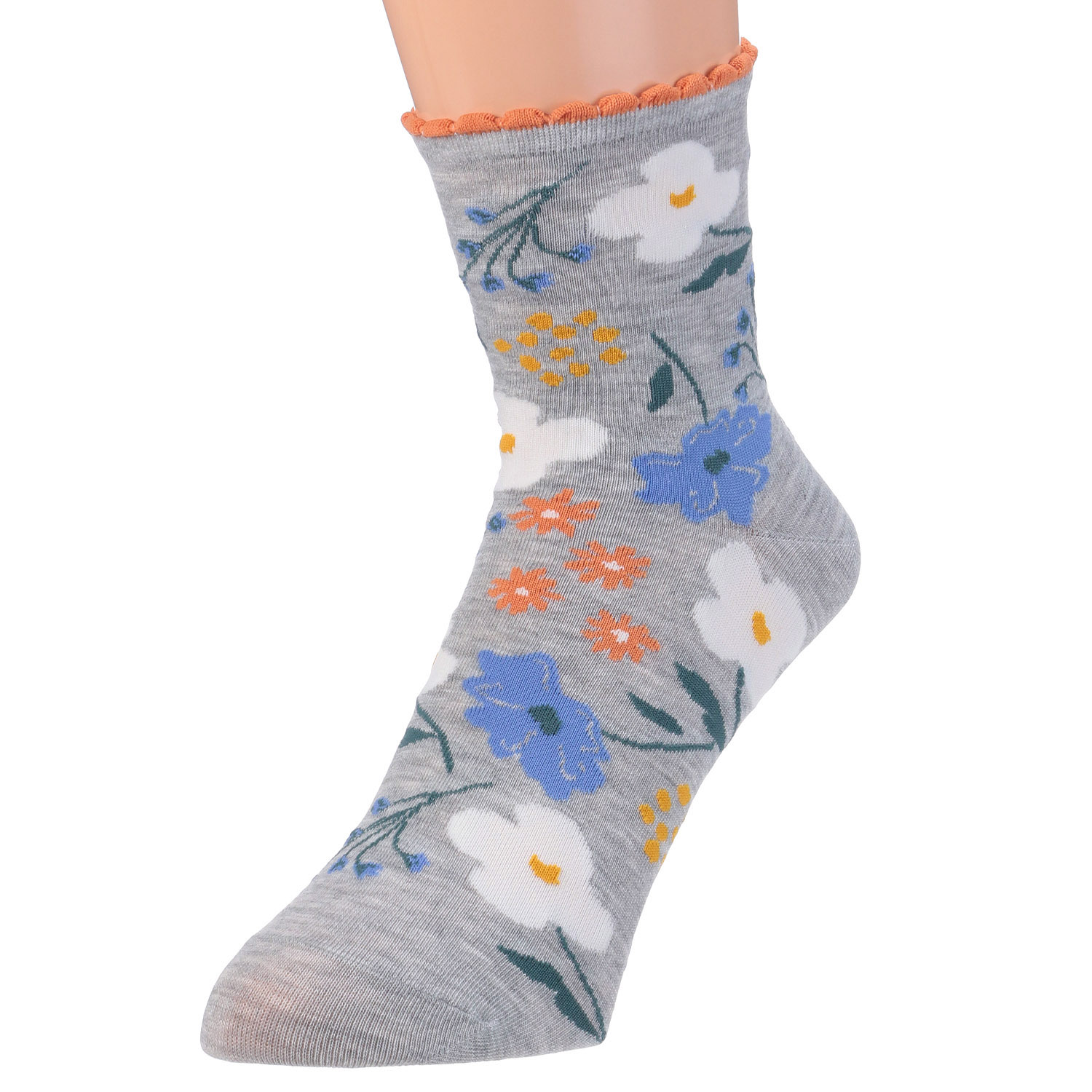 STREAM  ハーバルソックス たくさんのお花  ロークルー 靴下 - 画像5