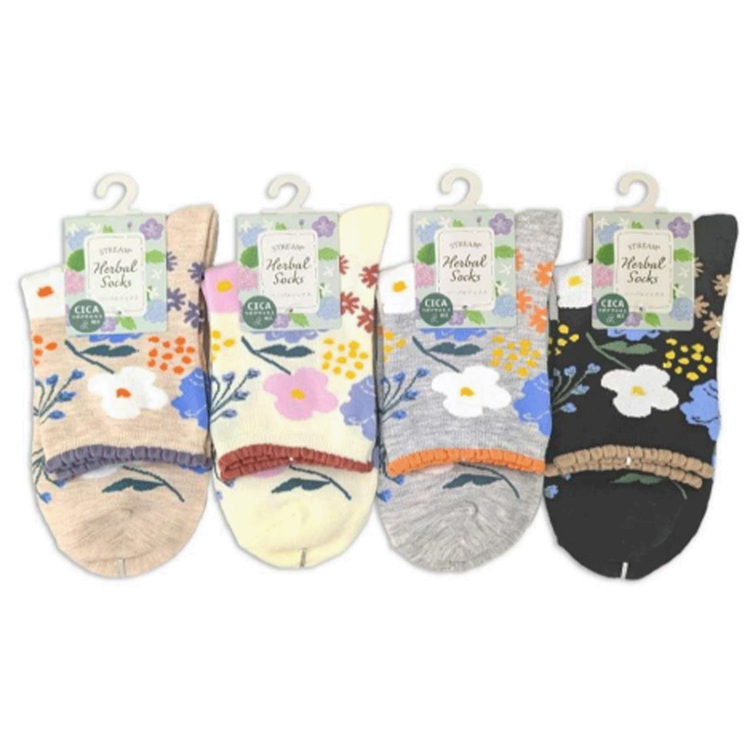 STREAM  ハーバルソックス たくさんのお花  ロークルー 靴下 - 画像1