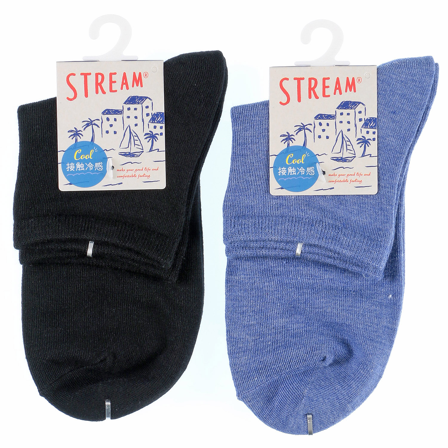 STREAM  接触冷感 無地 アンクレット丈 靴下 - 画像3
