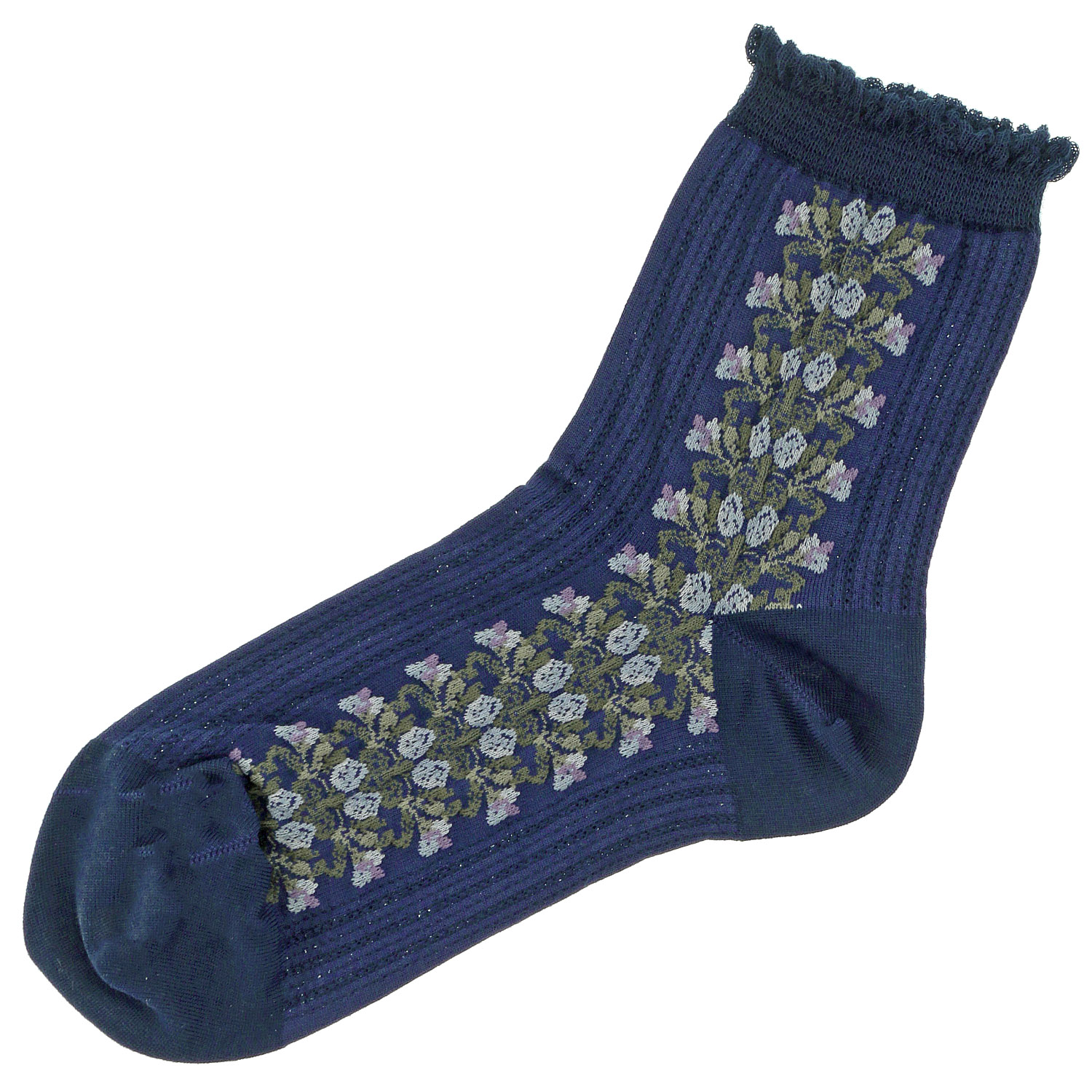 fukuske FUN  花柄  クルー丈 靴下【在庫限り】 - 画像5