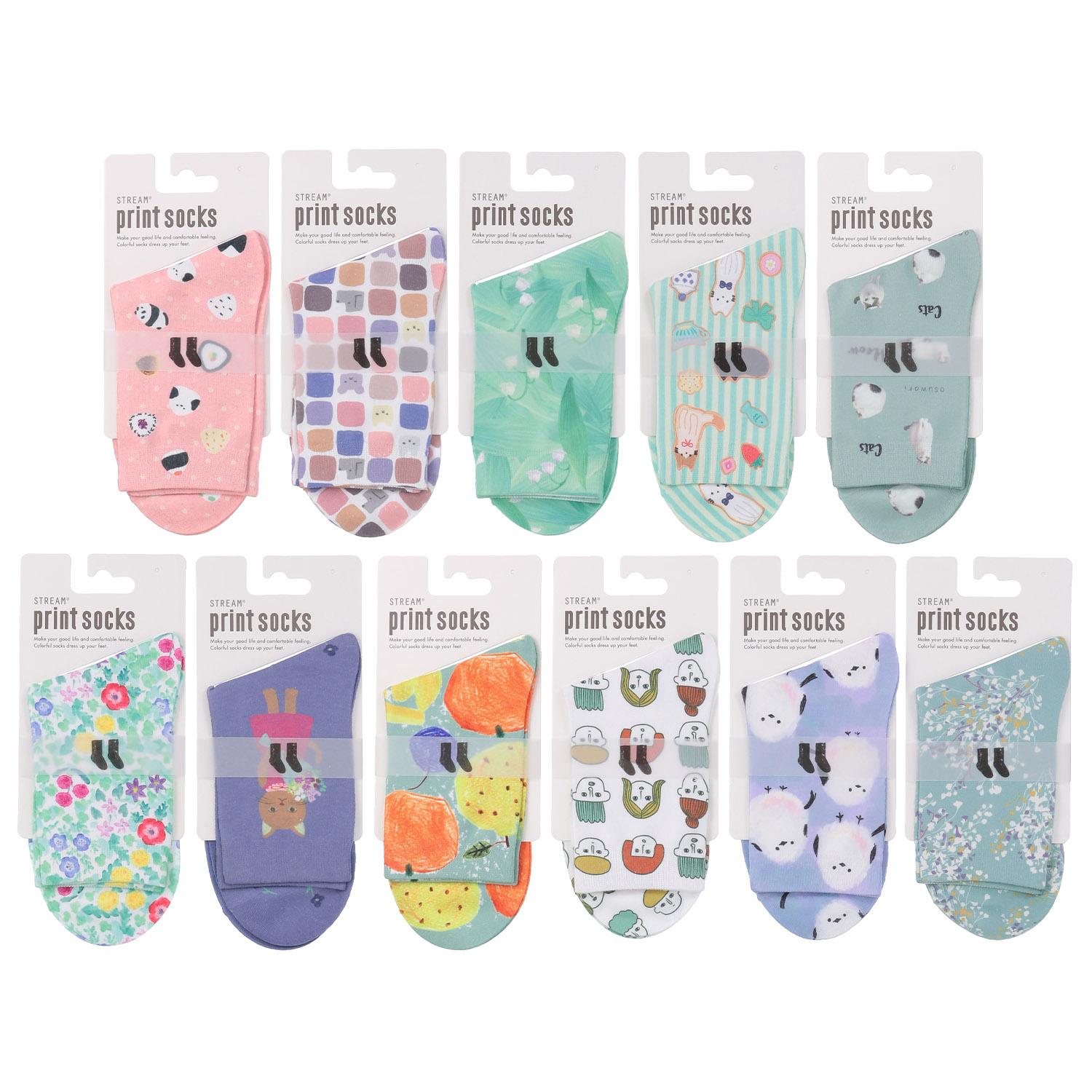 【大人気シリーズ】STREAMプリントソックス