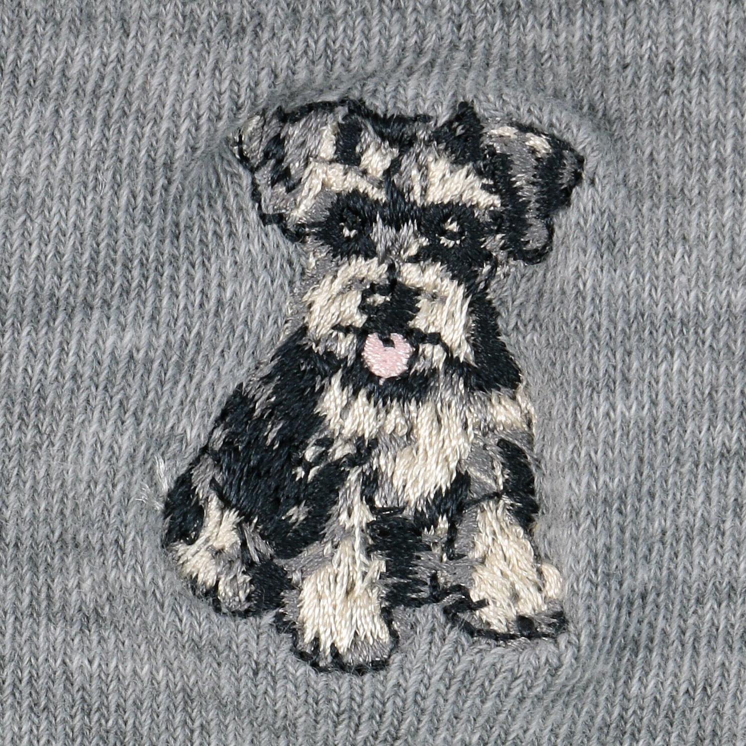 ロークルー丈 シュナウザー刺繍ライン - 画像2