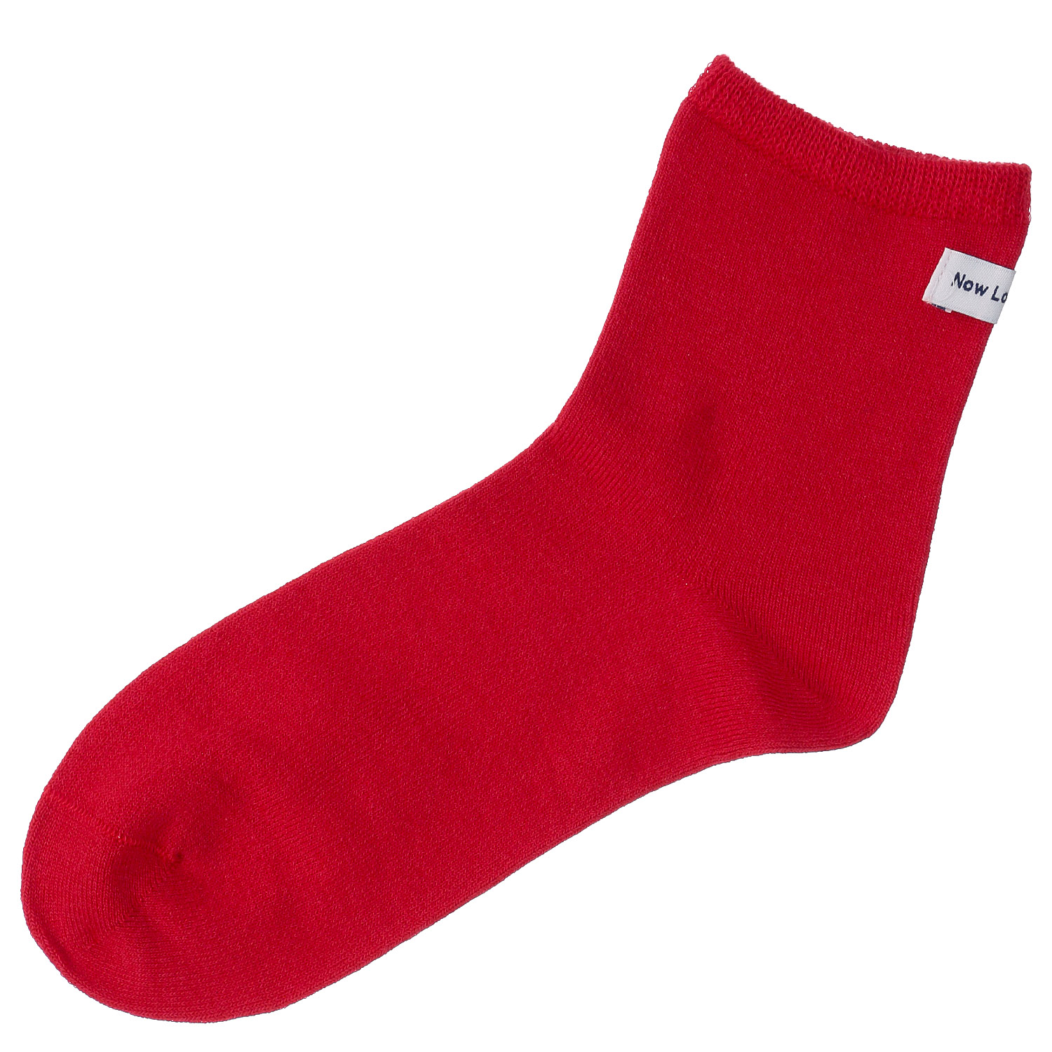 ロークルー丈 吸水速乾ロゴタグ 無地ソックス【在庫限り】 - 画像5