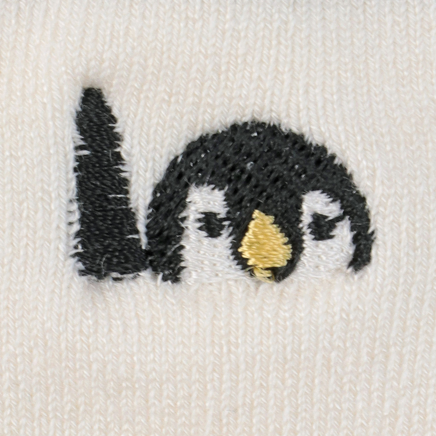 接触冷感 ロークルー丈 ペンギン刺繍ライン - 画像4