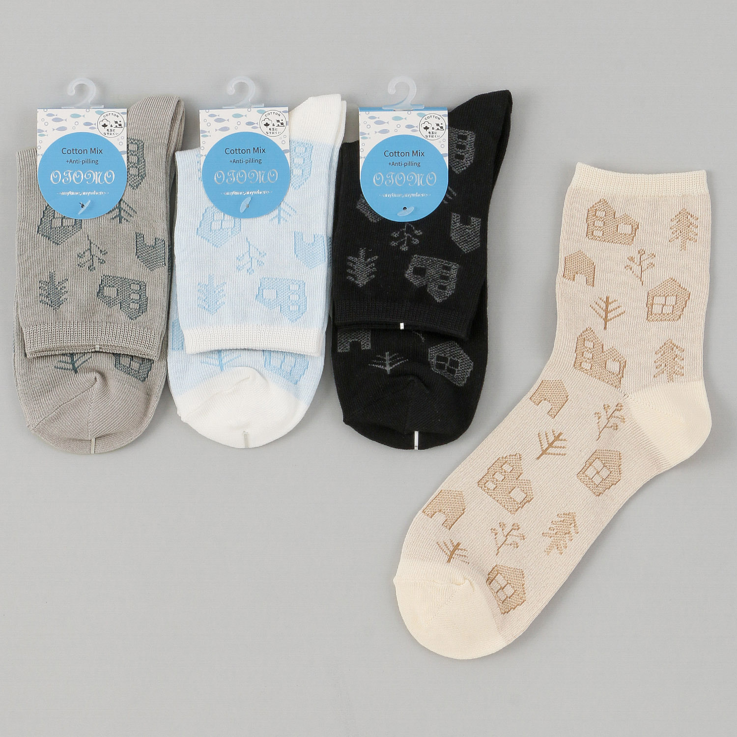 ロークルー丈 抗ピル加工 メッシュ家 - 画像1