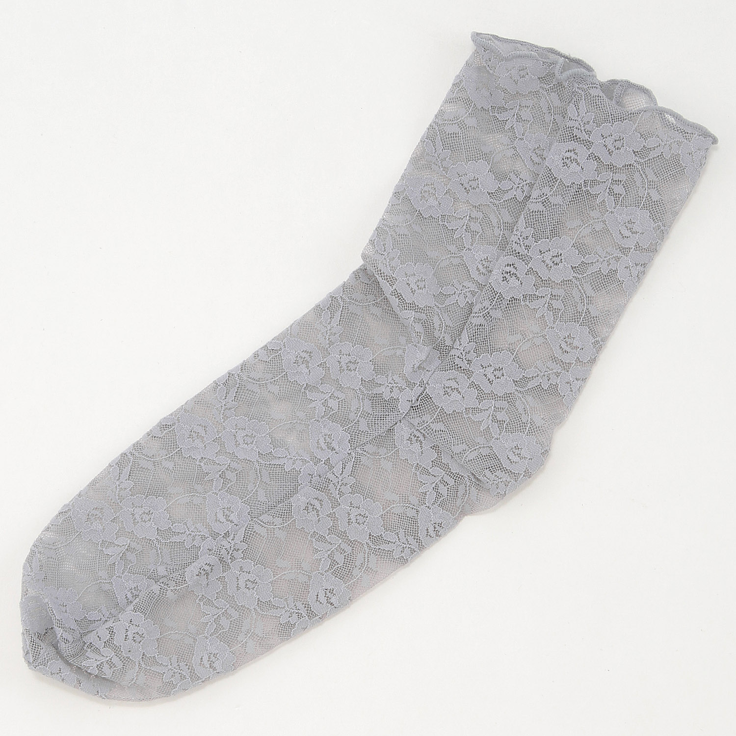 花柄総レース クルーソックス 7色展開