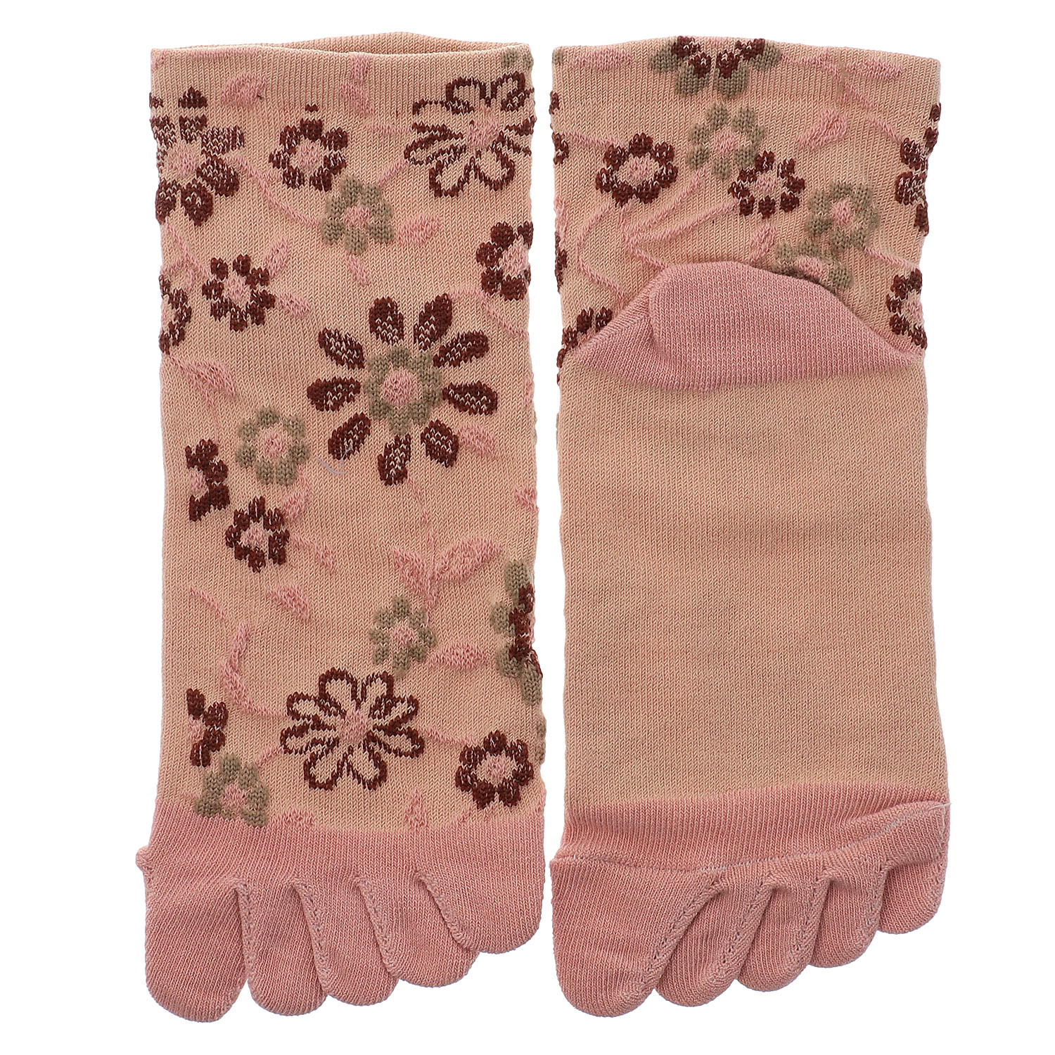 5本指 アンクル丈 表綿100％ ブーケレース【在庫限り】 - 画像2