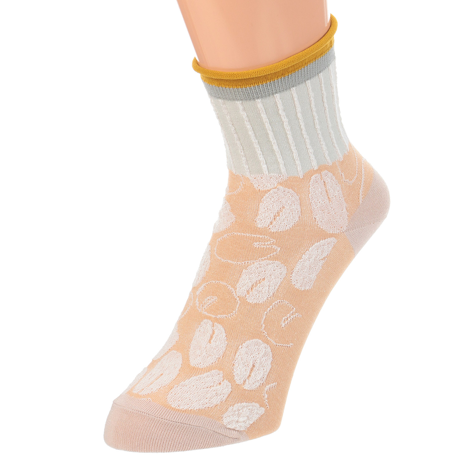 ひやりん抗菌防臭 ロークルー丈 珈琲豆 - 画像3