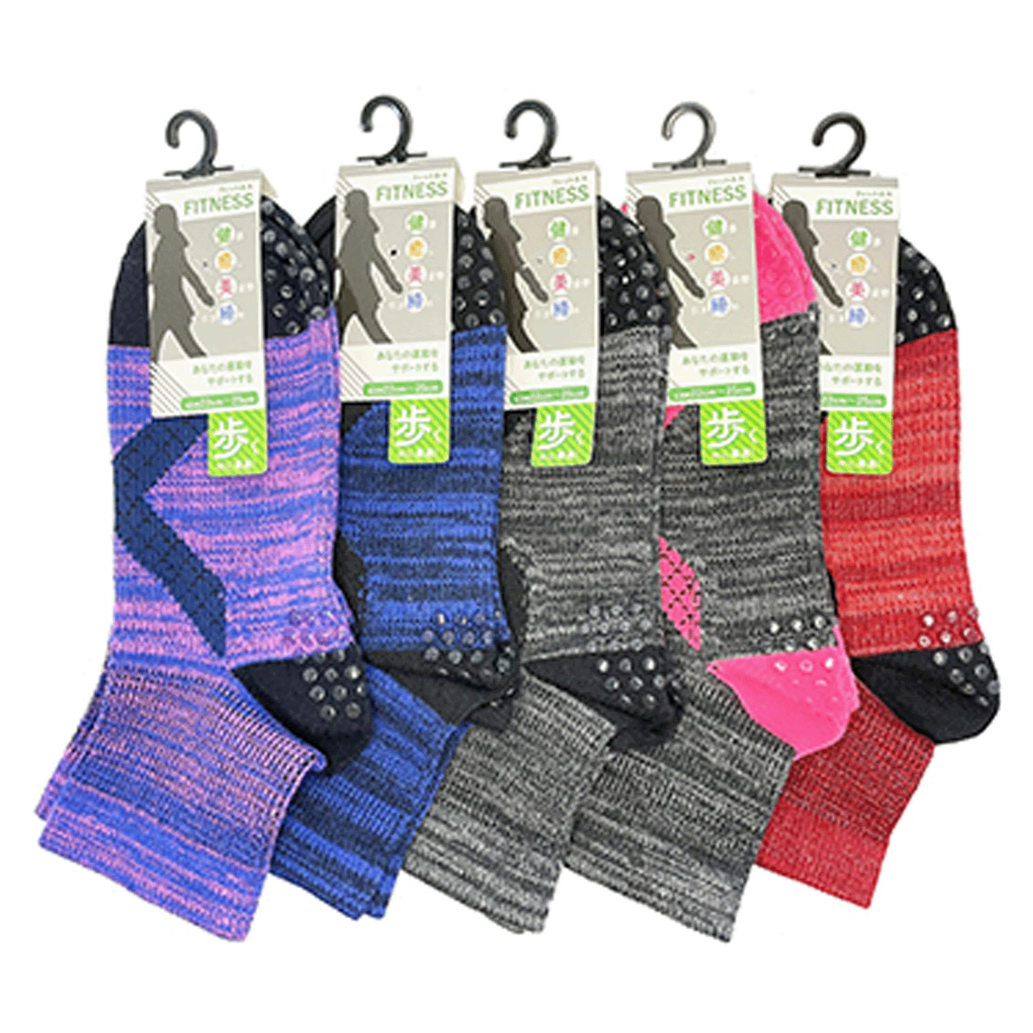 クルー丈 FITNESS X型テーピング編み - 画像1