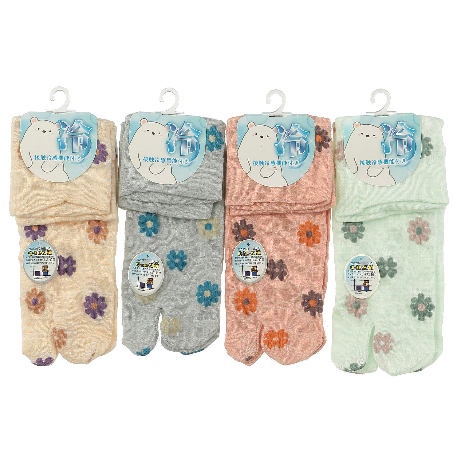 足袋    接触冷感 花柄  靴下 - 画像1