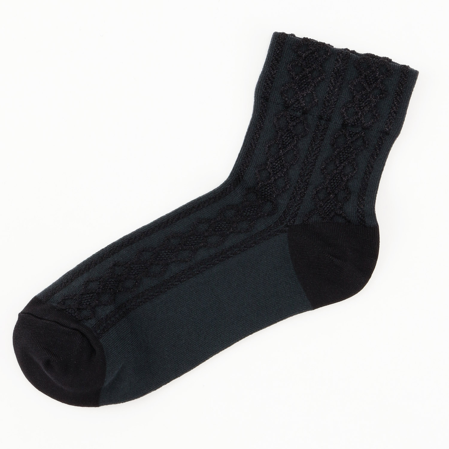 fukusuke FUN 光沢フロート クルー丈ソックス【在庫限り】 - 画像2