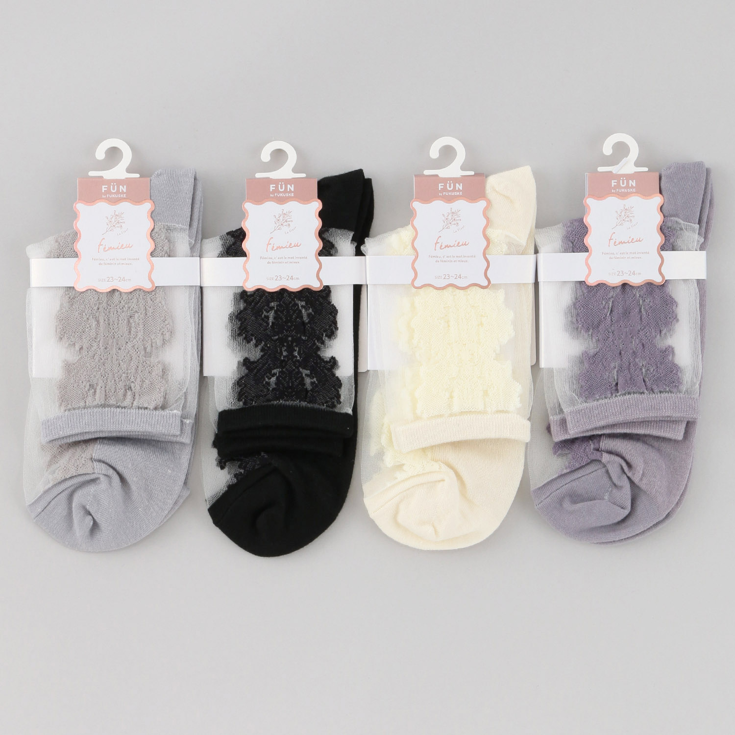 fukusuke FUN フェミュウ シースルーソックス【在庫限り】