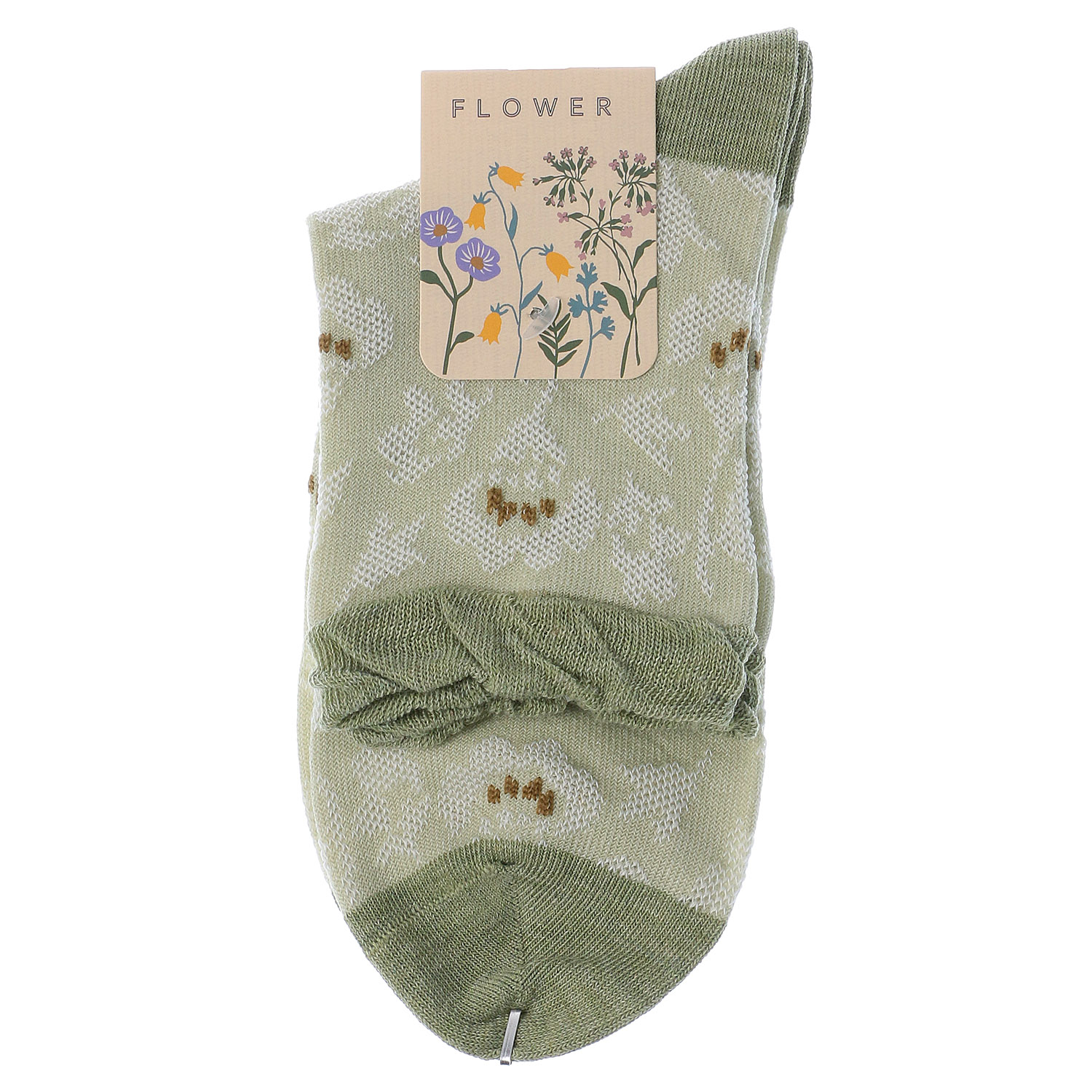 ロークルー丈 ゾッキ フリル ボタニカルフロート 靴下【在庫限り】 - 画像2