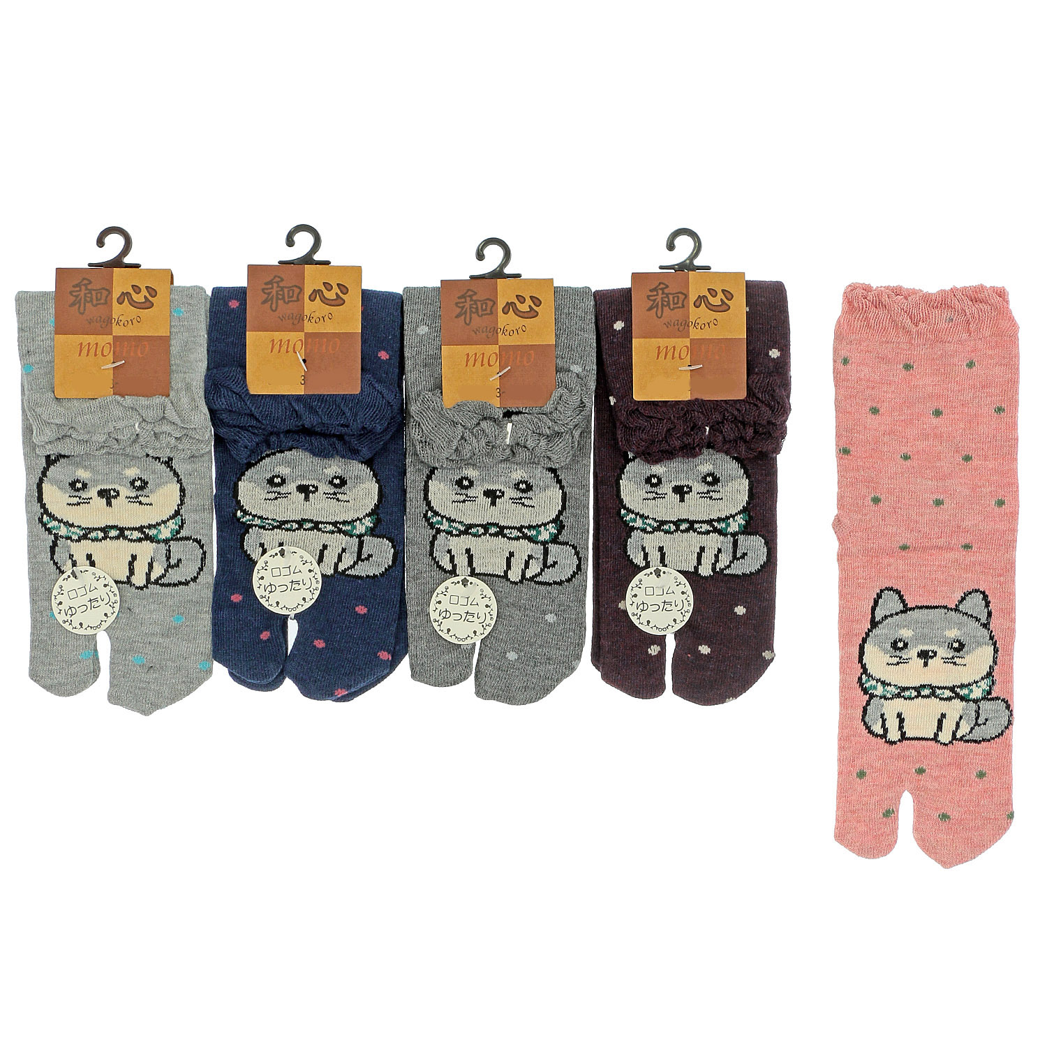 クルー丈 足袋  柴犬 靴下【在庫限り】