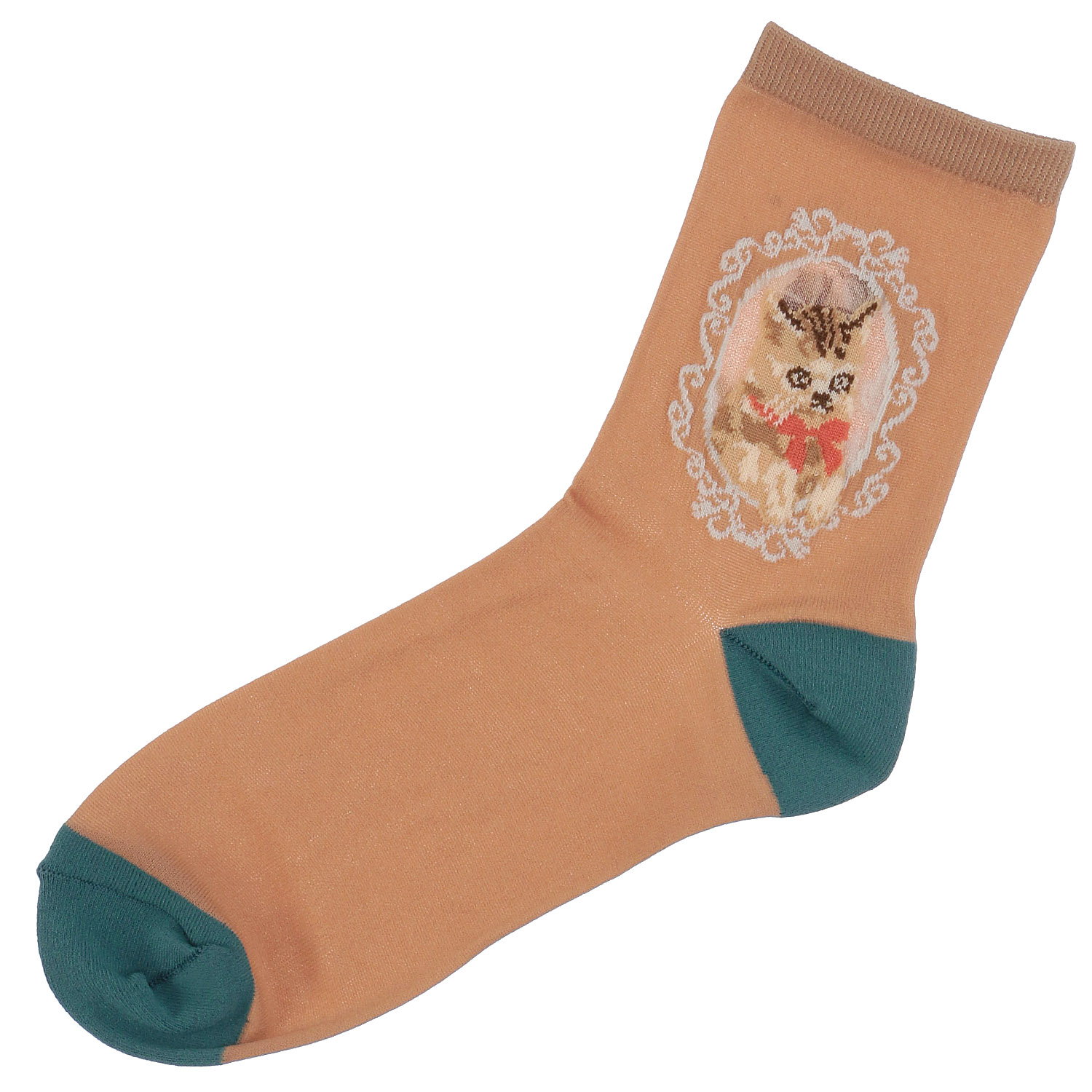 クルー丈 眺める猫  メッシュ 靴下【在庫限り】 - 画像5