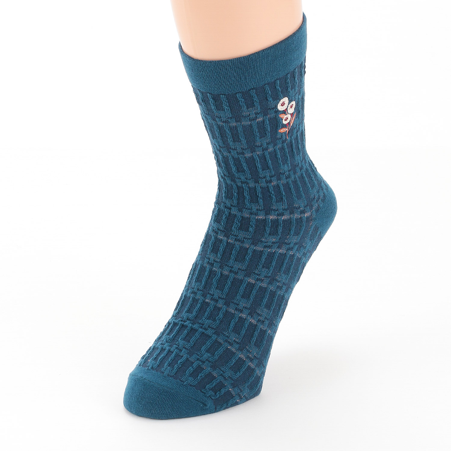 Natural Collection クルー丈 フロートベース花刺繍付き【在庫限り】 - 画像2